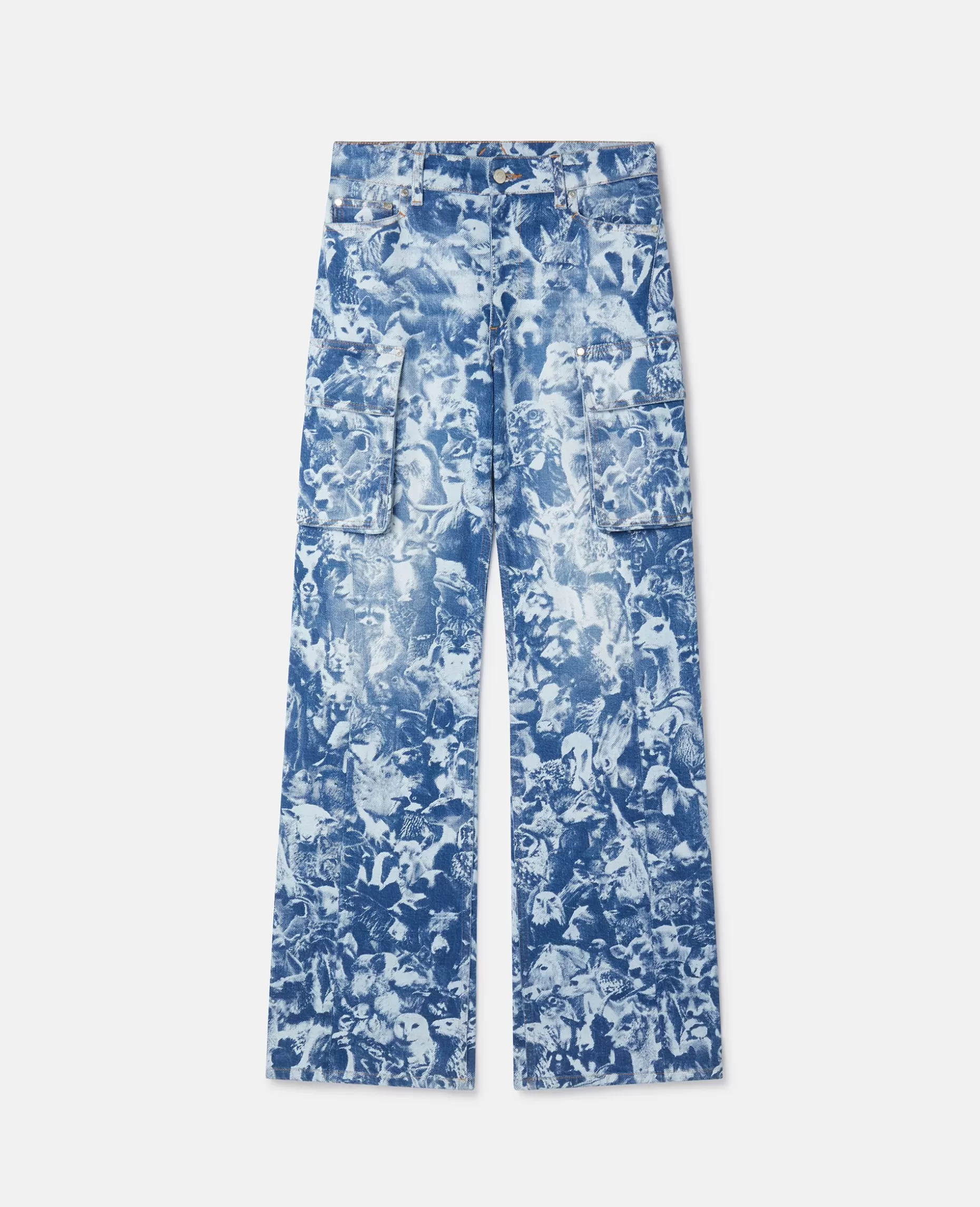 Animal Forest Print Cargo Jeans^Stella McCartney Online