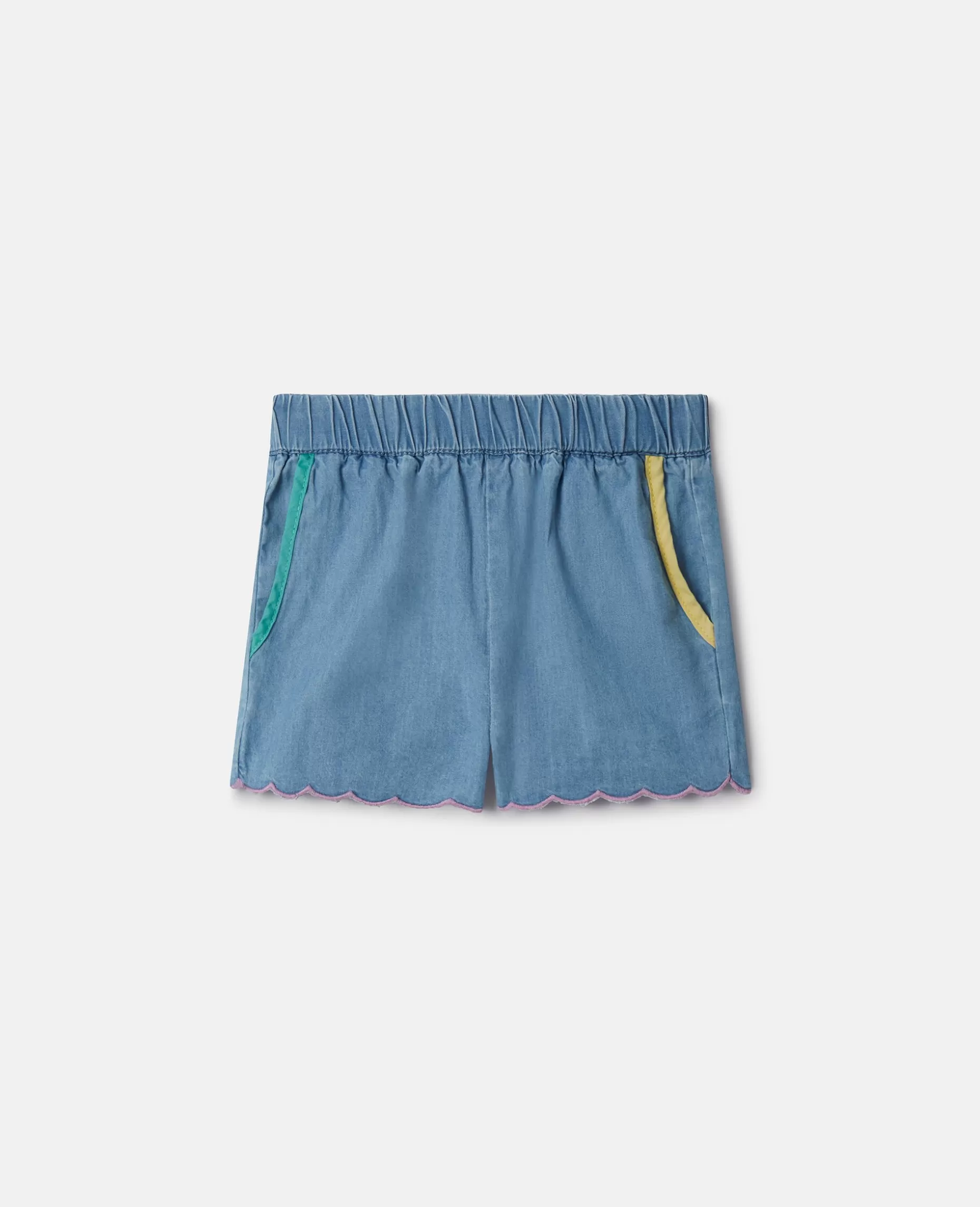 Chambray-Shorts Med Kam Til Kant^Stella McCartney Fashion