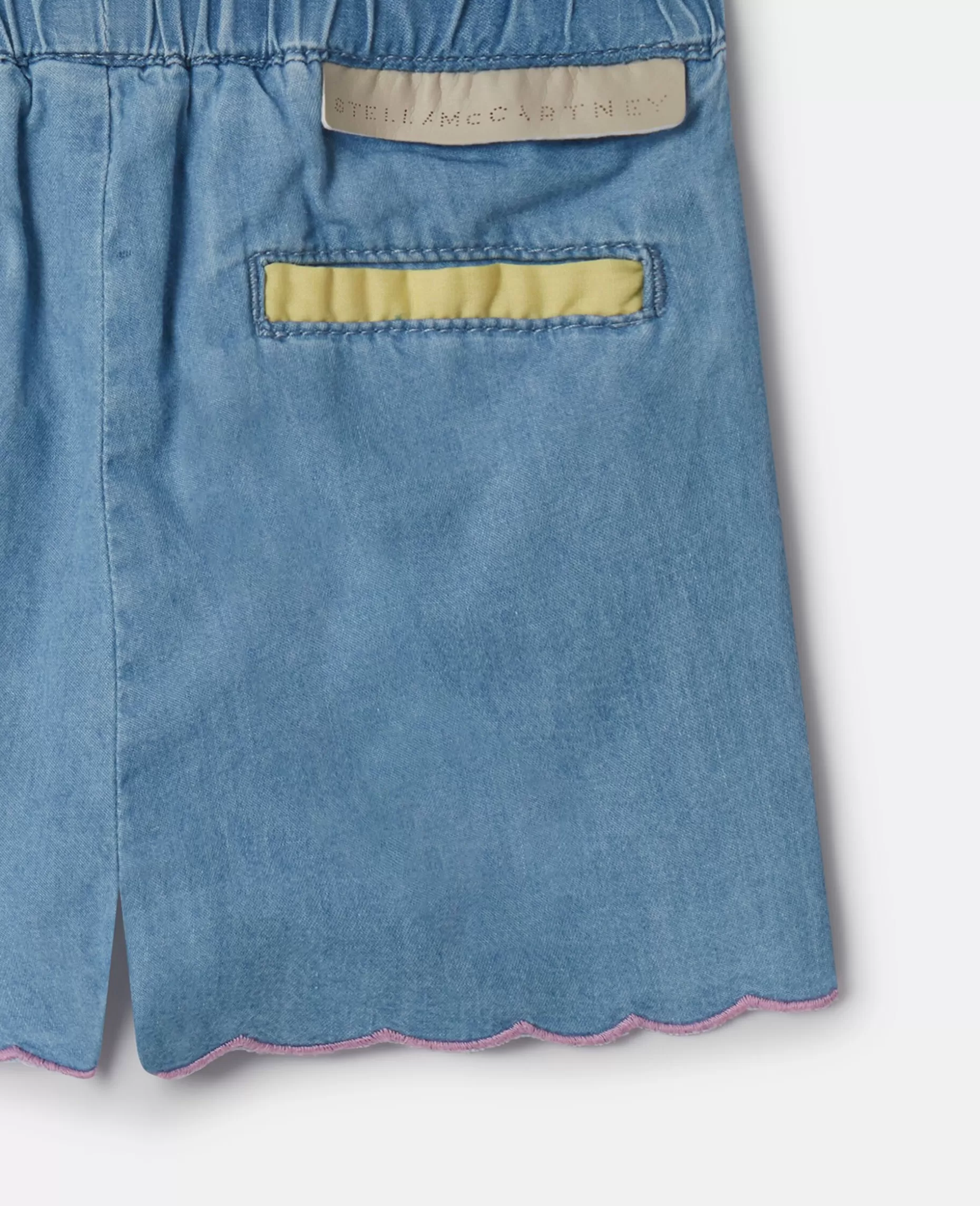 Chambray-Shorts Med Kam Til Kant^Stella McCartney Fashion