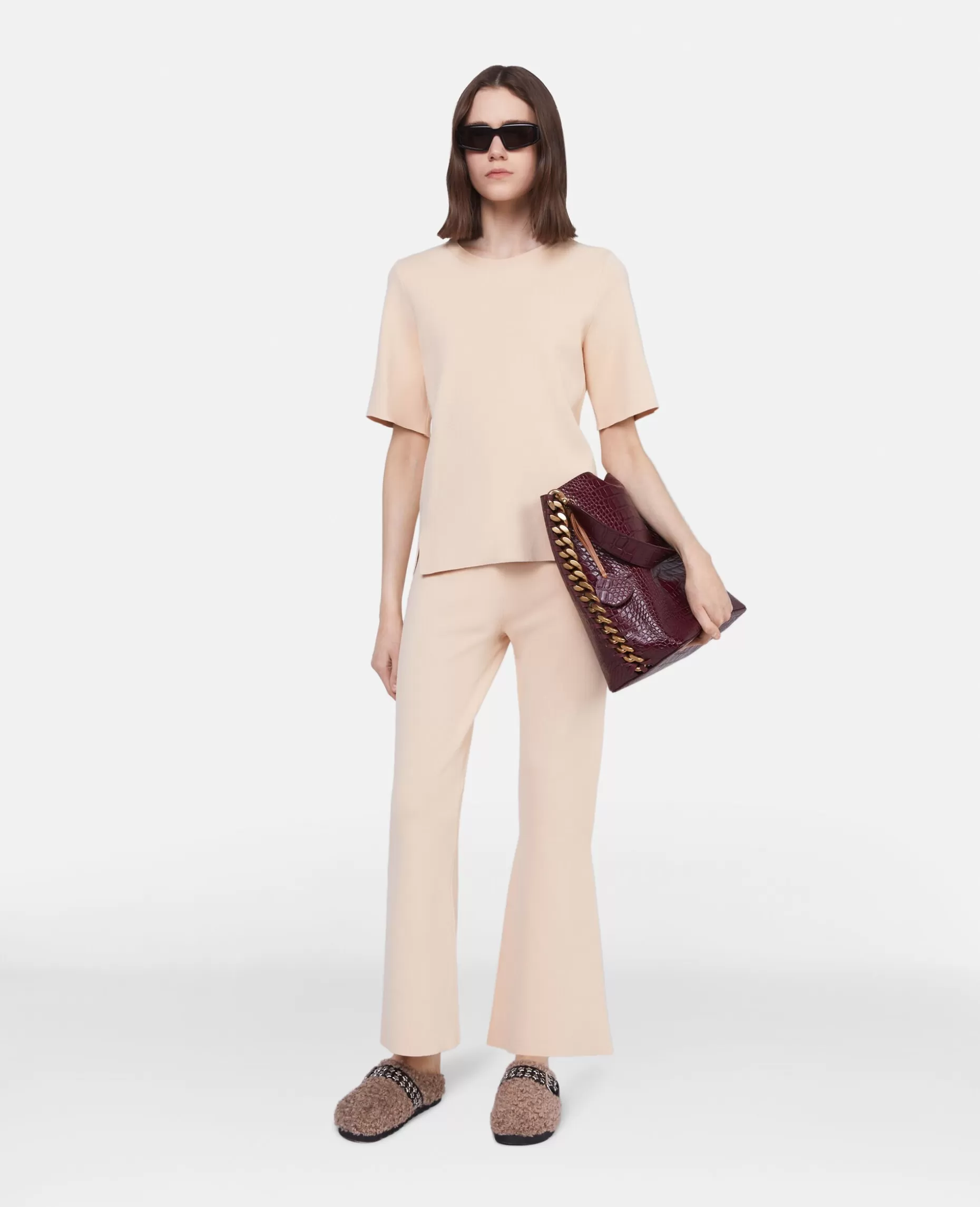 Compact Knit Cropped Flared Bukser^Stella McCartney Discount