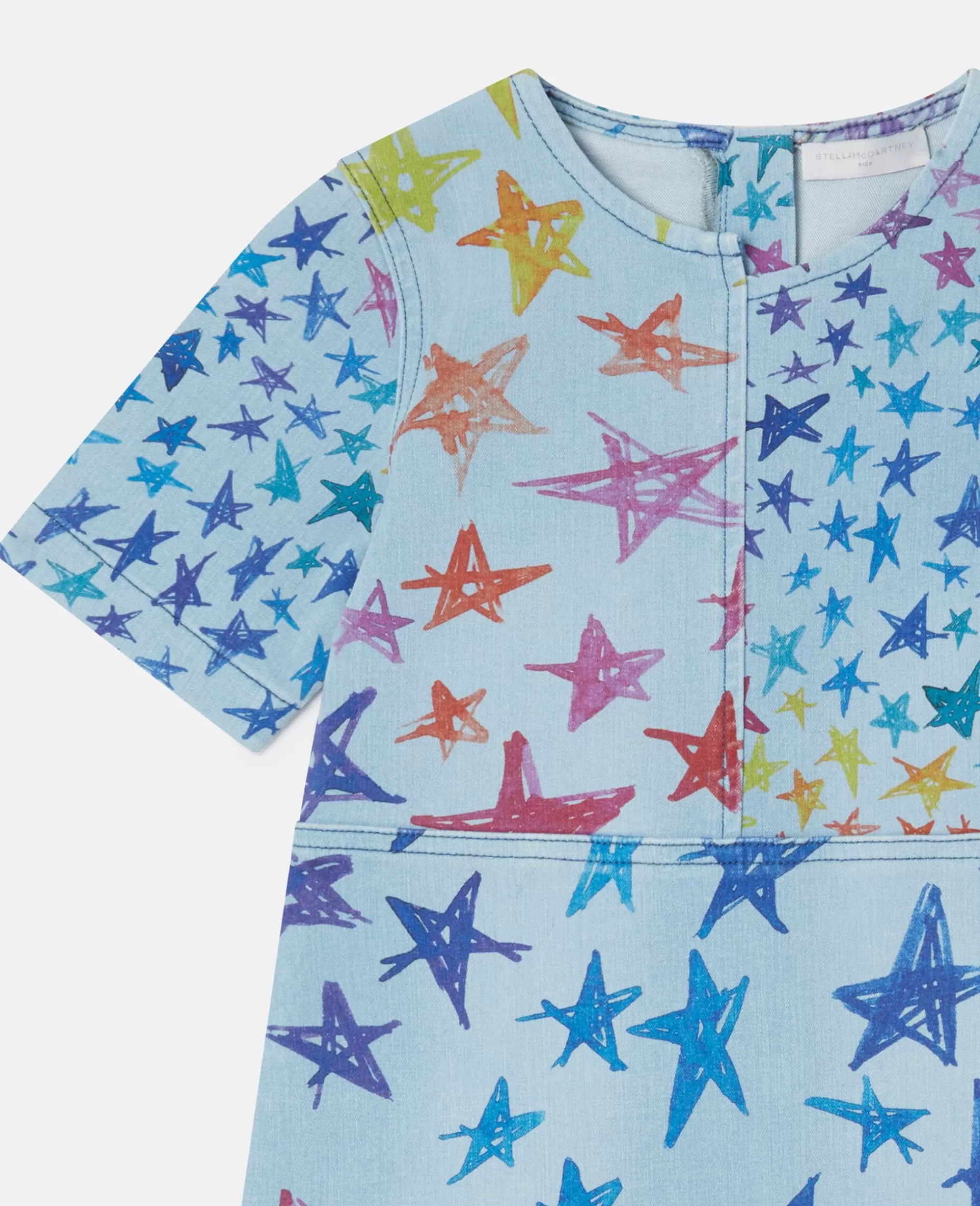 Denimkjole Med Scribblet Star Print^Stella McCartney Online