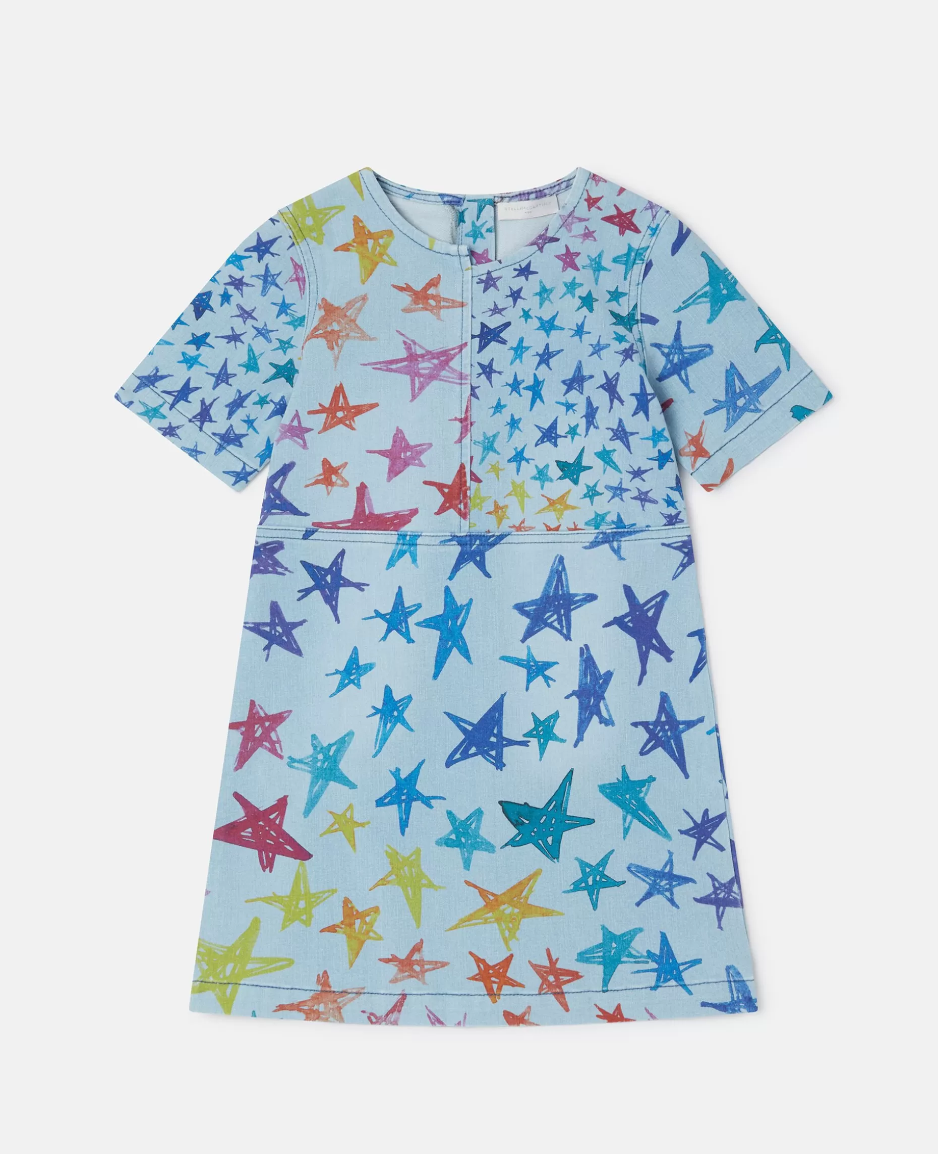 Denimkjole Med Scribblet Star Print^Stella McCartney Online