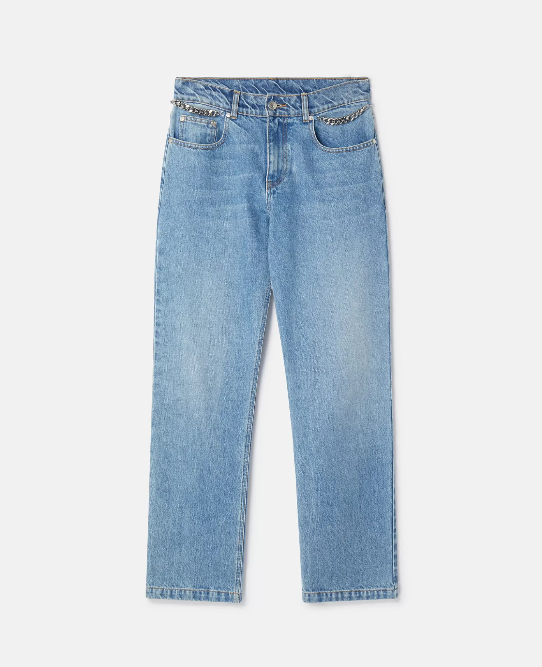 Falabella Chain Light Wash Cropped Jeans^Stella McCartney Store