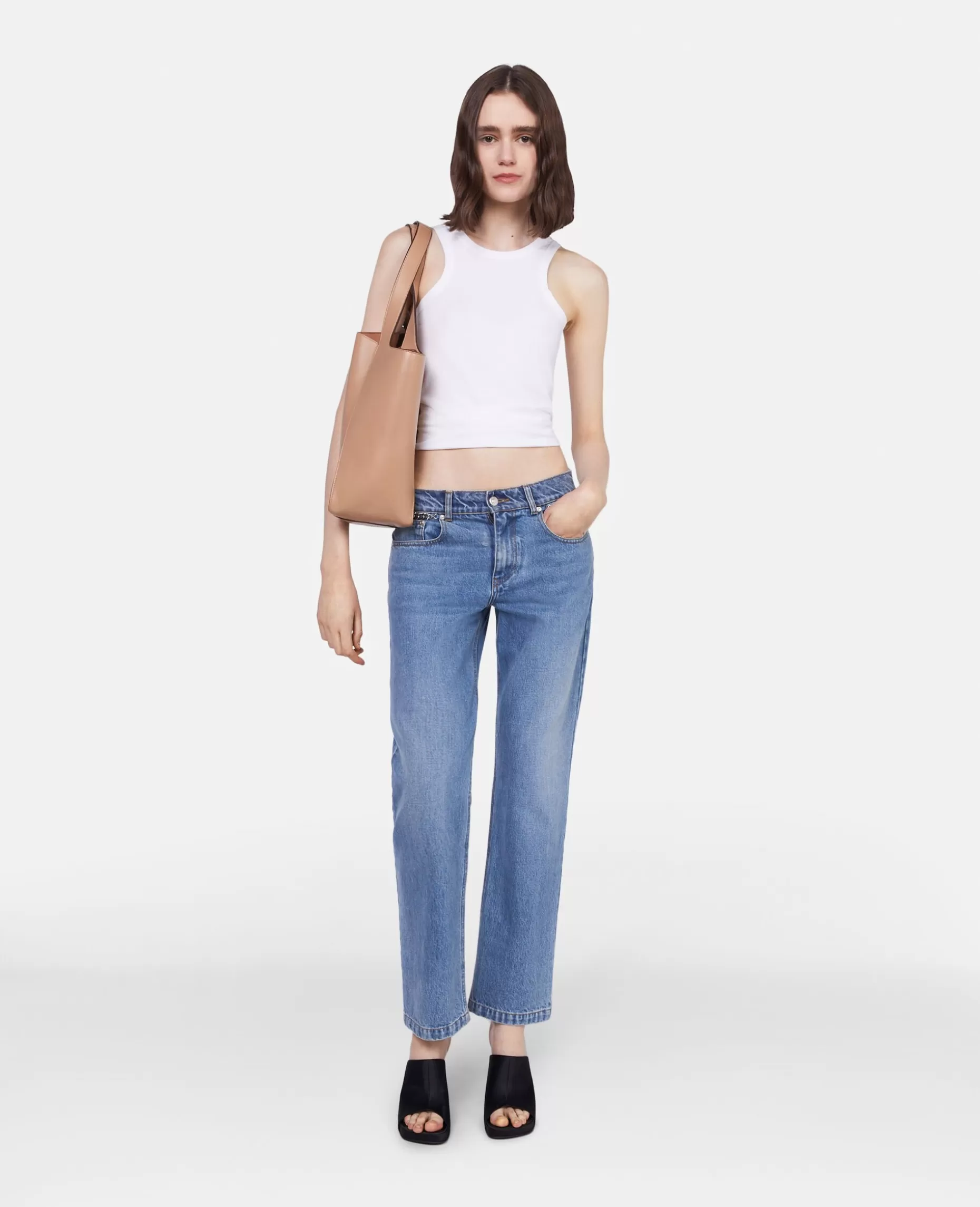 Falabella Chain Light Wash Cropped Jeans^Stella McCartney Store