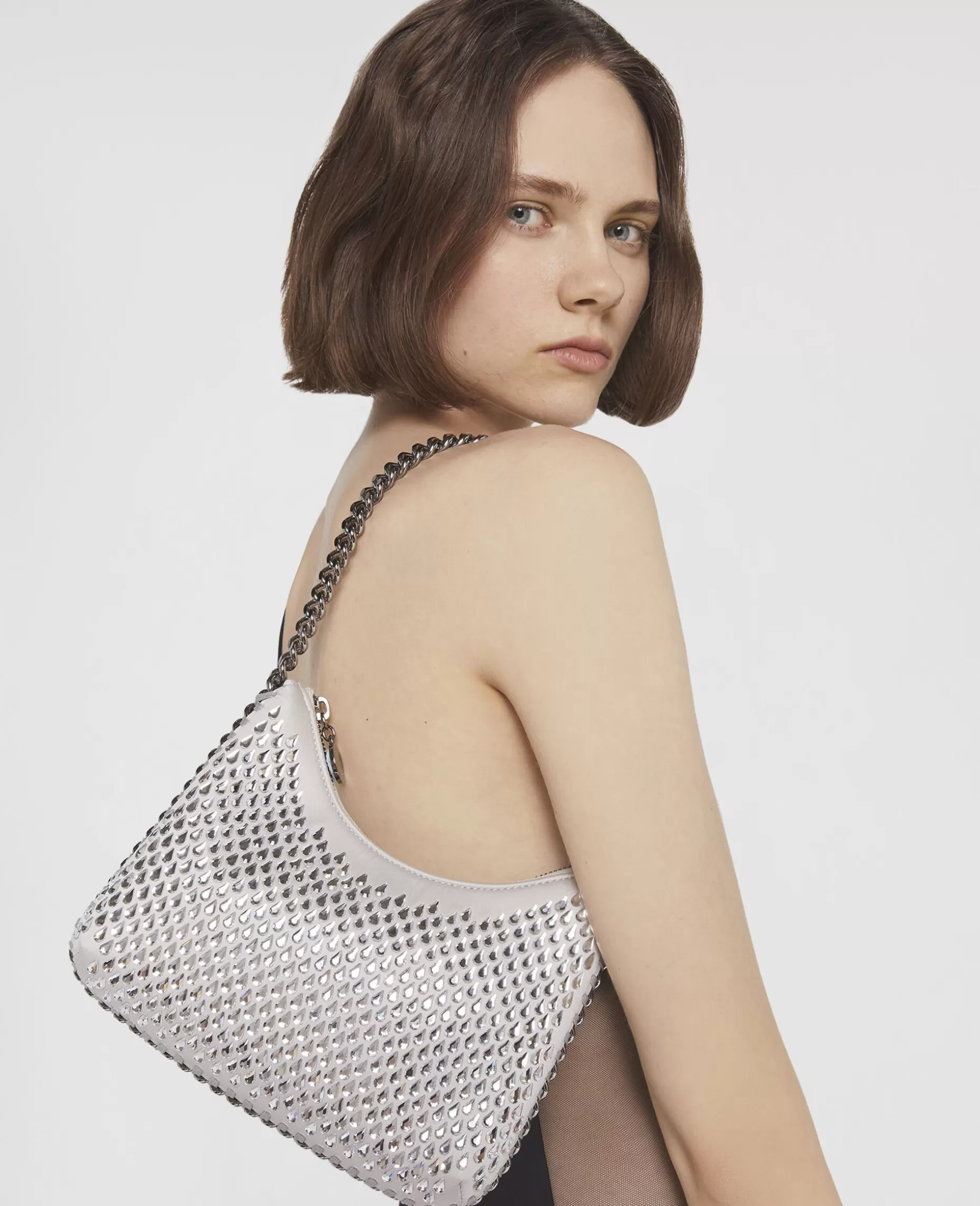 Falabella Crystal Mesh Mini Skuldertaske Med Lynlas^Stella McCartney Online