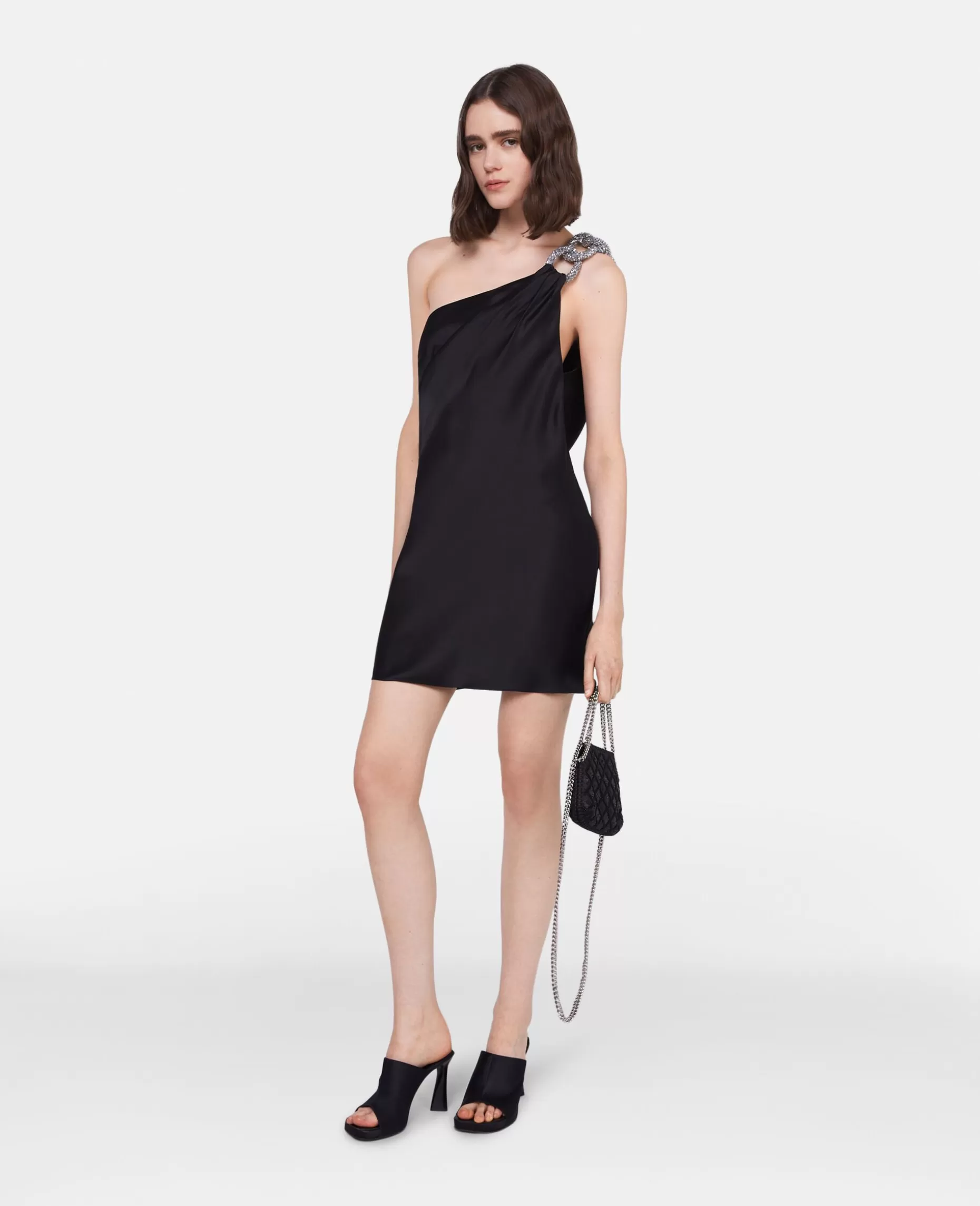 Falabella Krystalkaede Dobbelt Satin En-Skulder Minikjole^Stella McCartney Shop