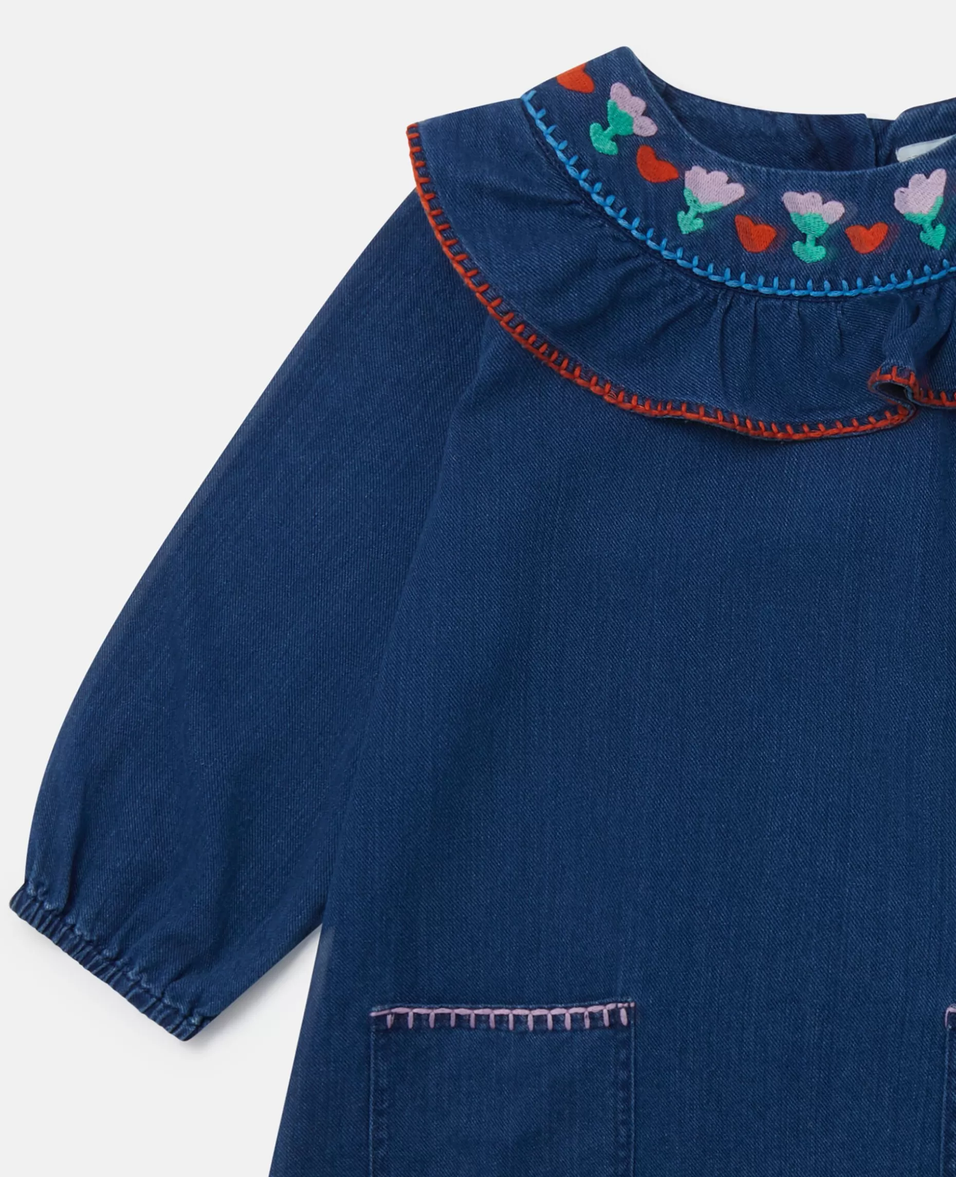 Folkeblomst Broderet Collared Kjole^Stella McCartney Cheap