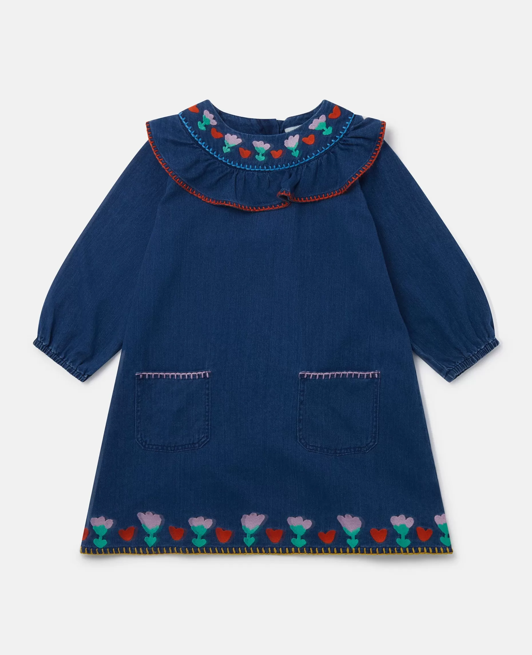 Folkeblomst Broderet Collared Kjole^Stella McCartney Cheap