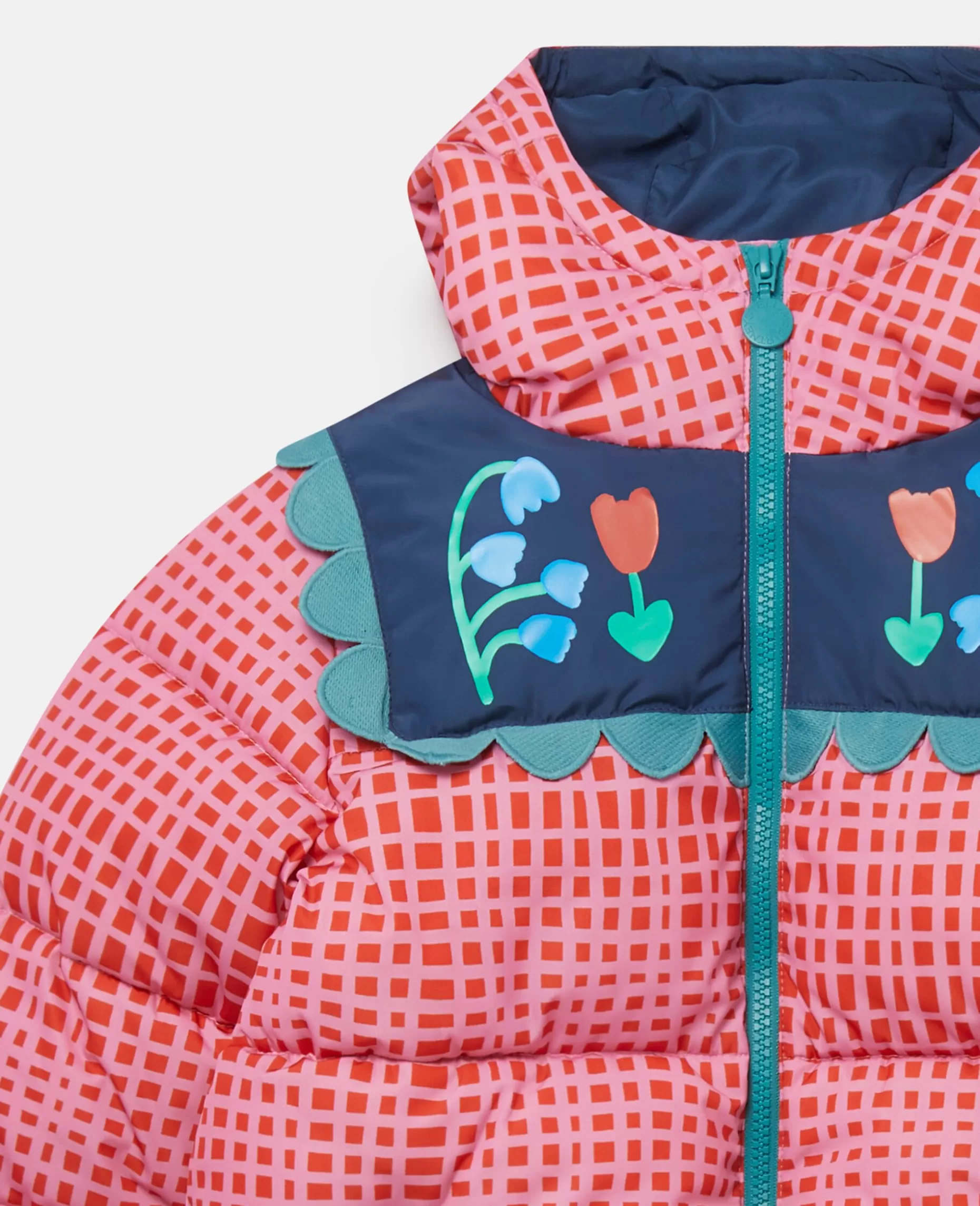 Folkeblomst Tjek Print Puffer Coat^Stella McCartney Best
