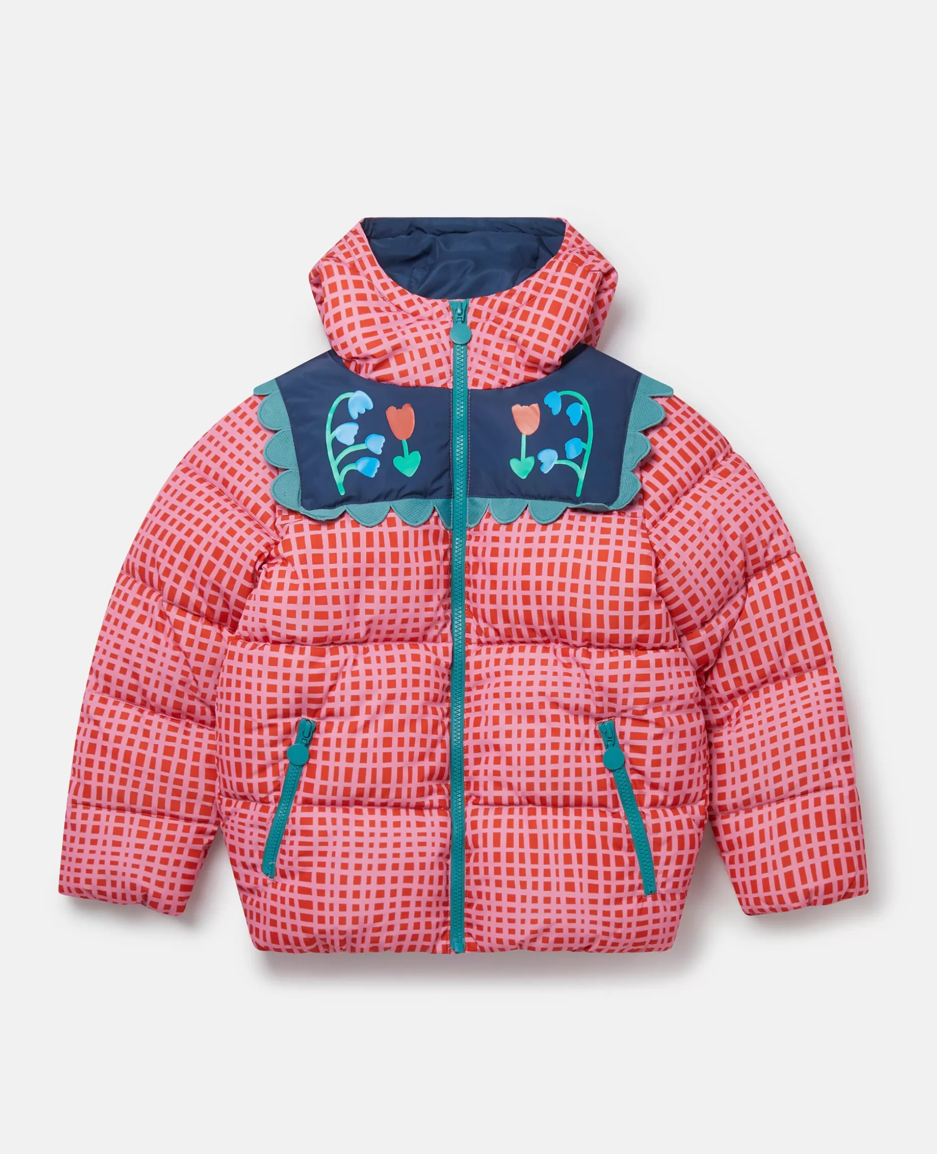 Folkeblomst Tjek Print Puffer Coat^Stella McCartney Best