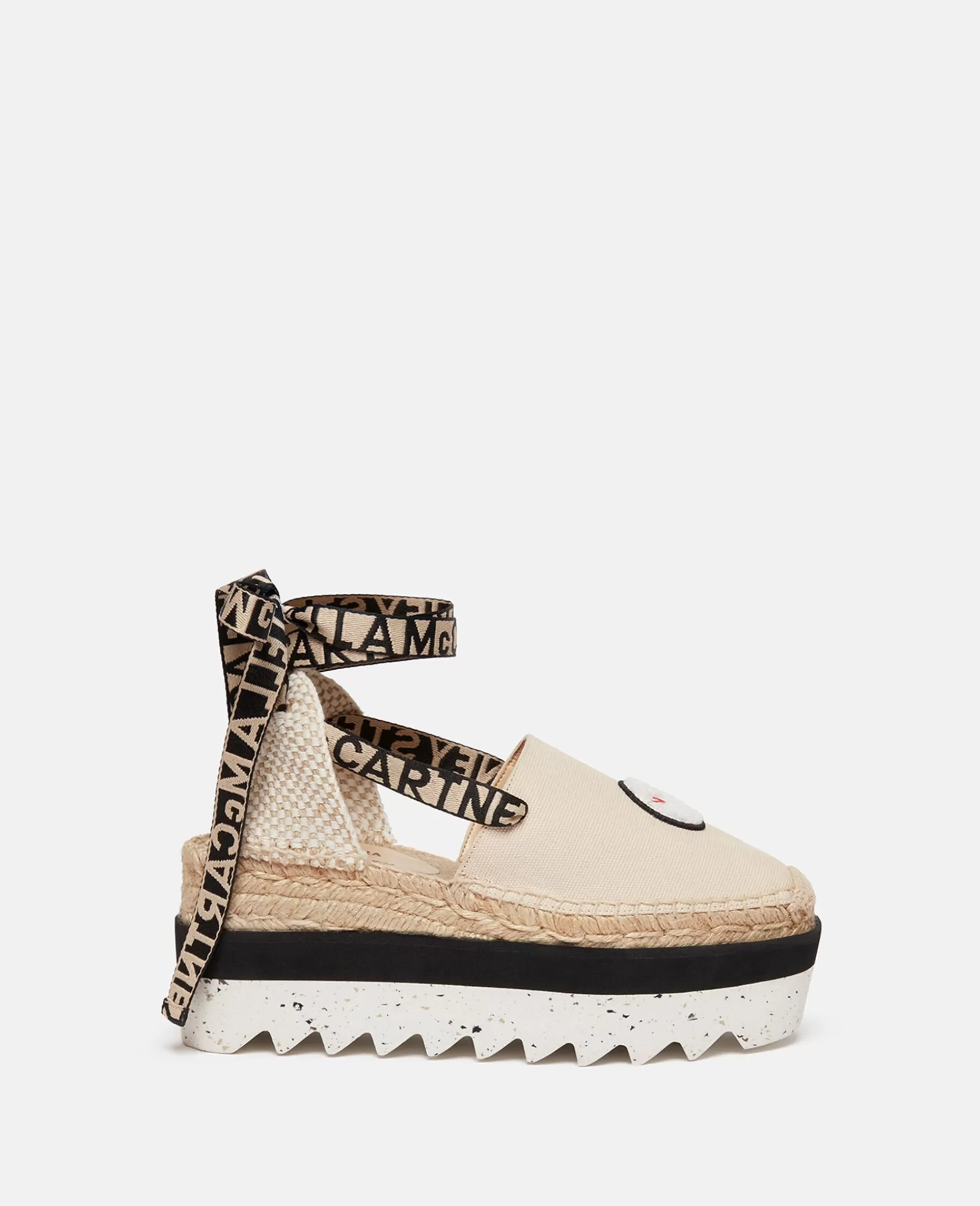 Gaia Little Black Bunny Embroidery Canvas Espadrilles^Stella McCartney Store