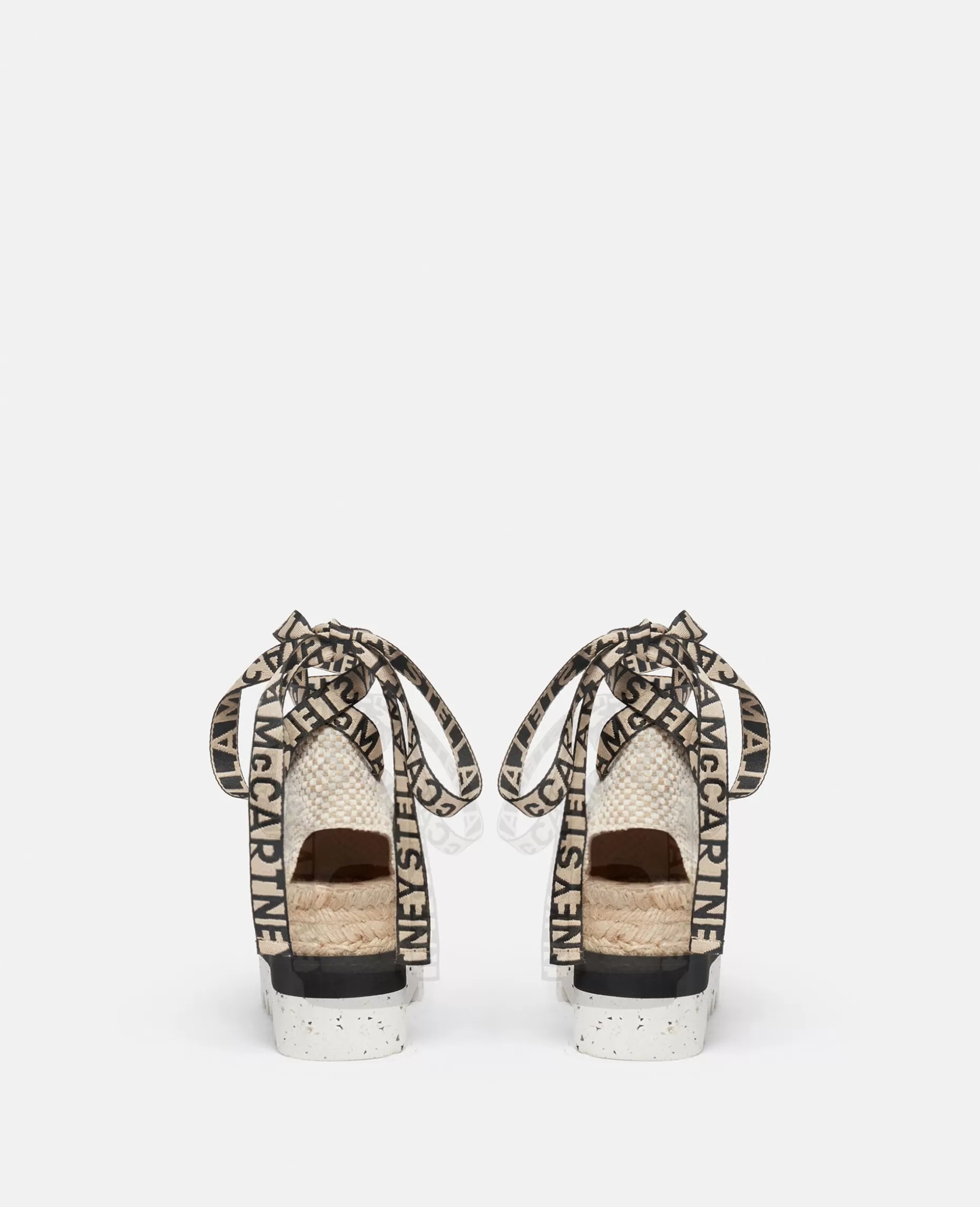 Gaia Little Black Bunny Embroidery Canvas Espadrilles^Stella McCartney Store