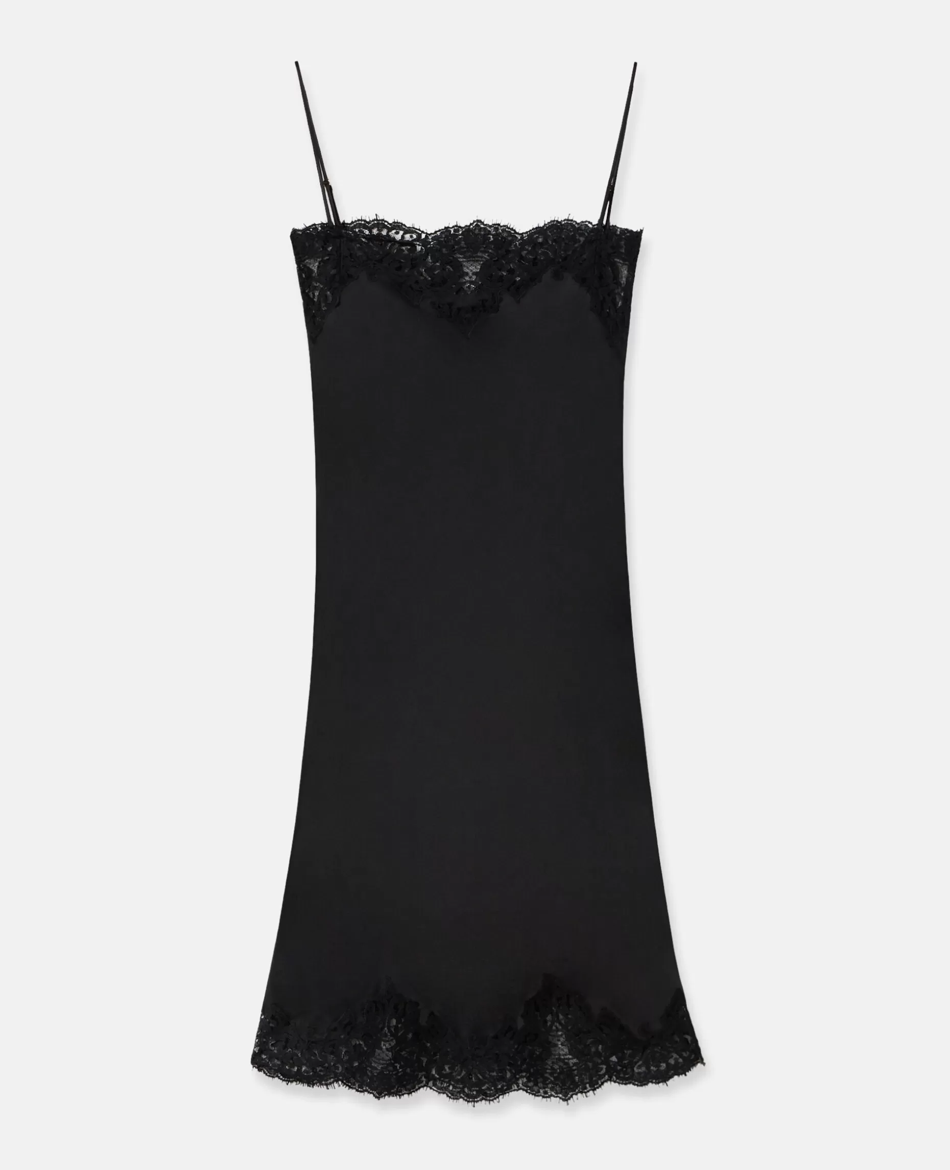 Guipere Blonder Trim Dobbelt Satin Cocktail Kjole^Stella McCartney Online