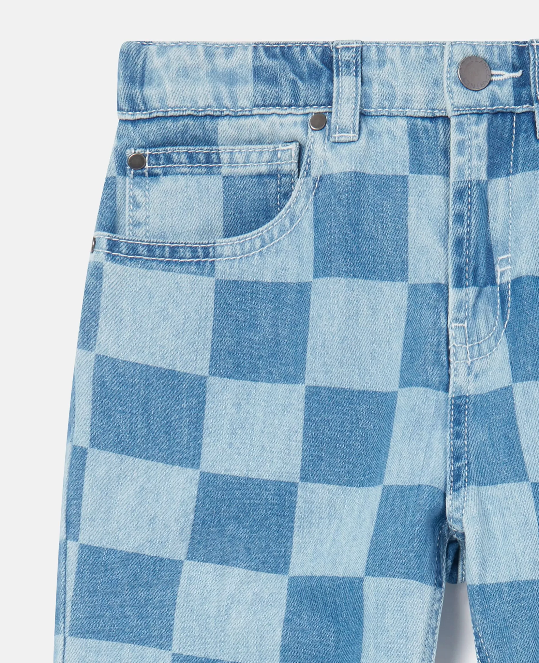 Jeans Med Skakternet Print^Stella McCartney Fashion
