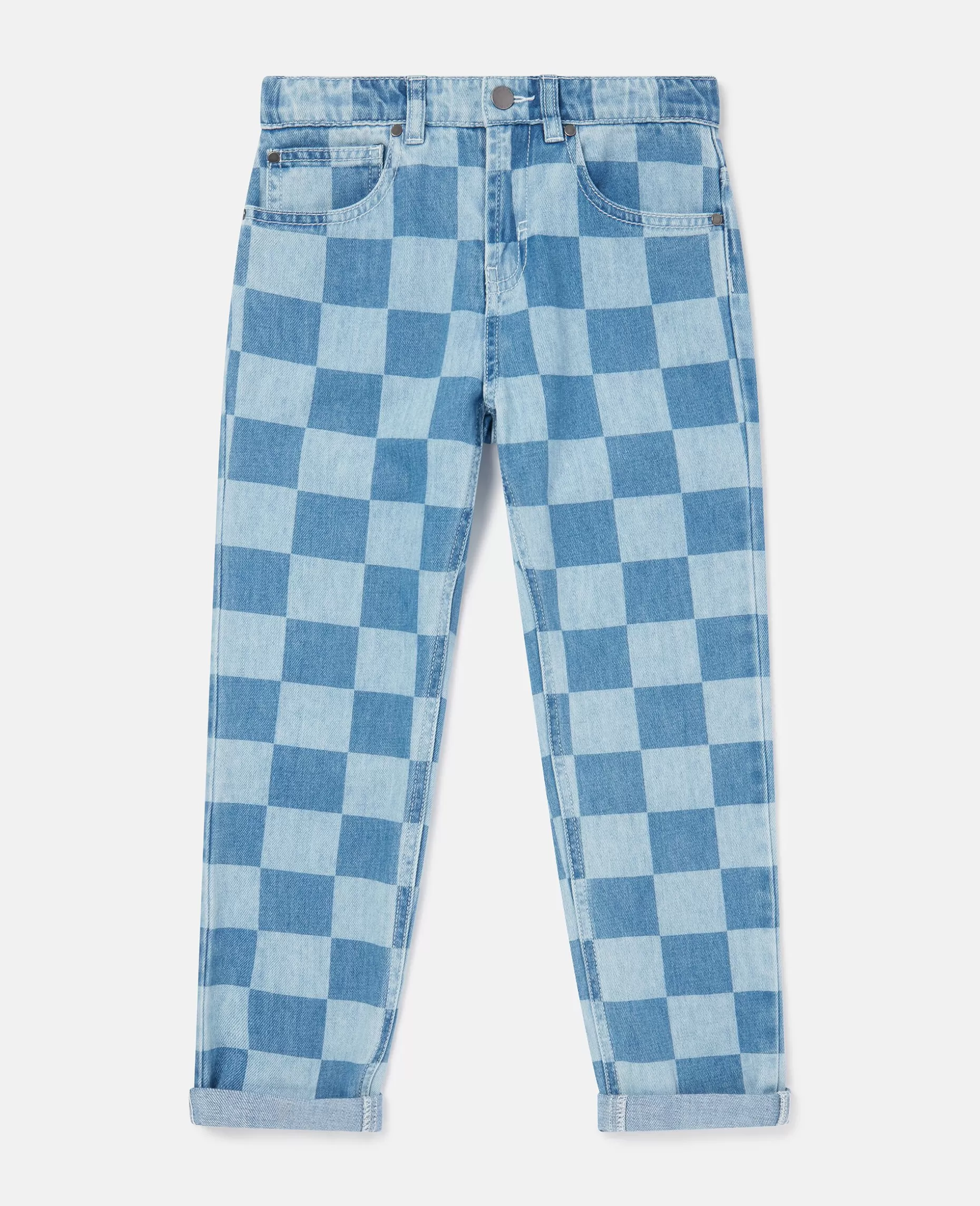 Jeans Med Skakternet Print^Stella McCartney Fashion