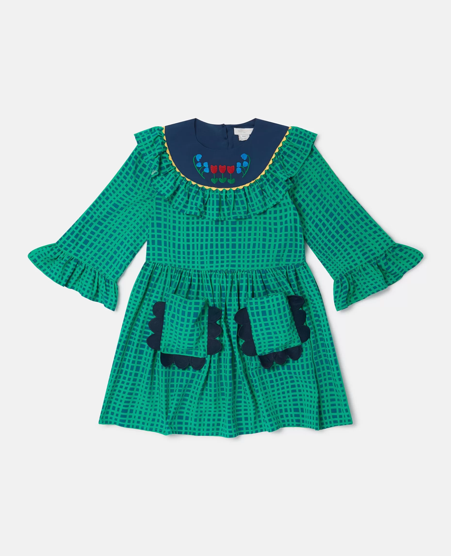 Kjole Med Krave Med Tjek Med Folkeblomster^Stella McCartney Online