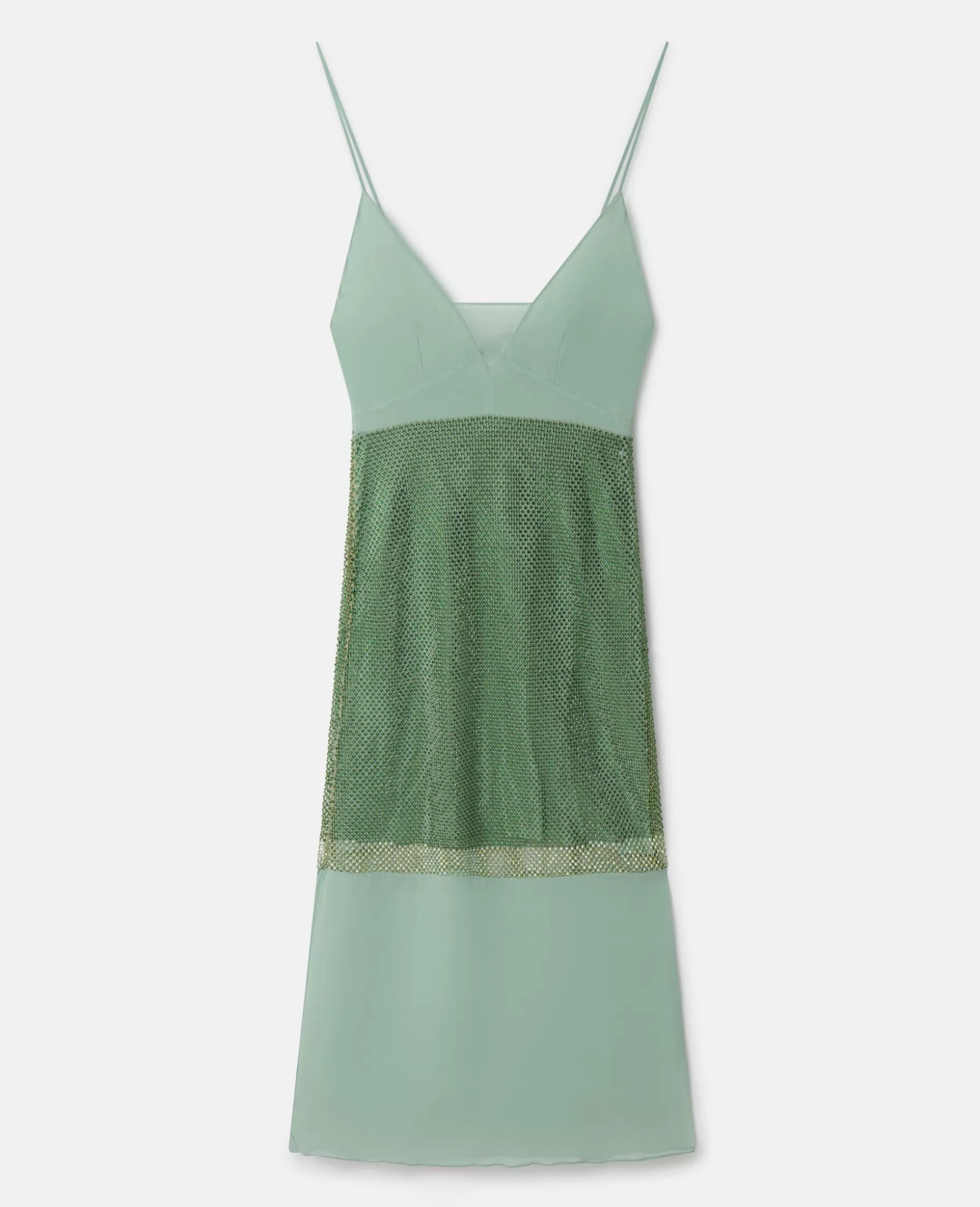 Krystal Panel Satin Slip Kjole^Stella McCartney Fashion