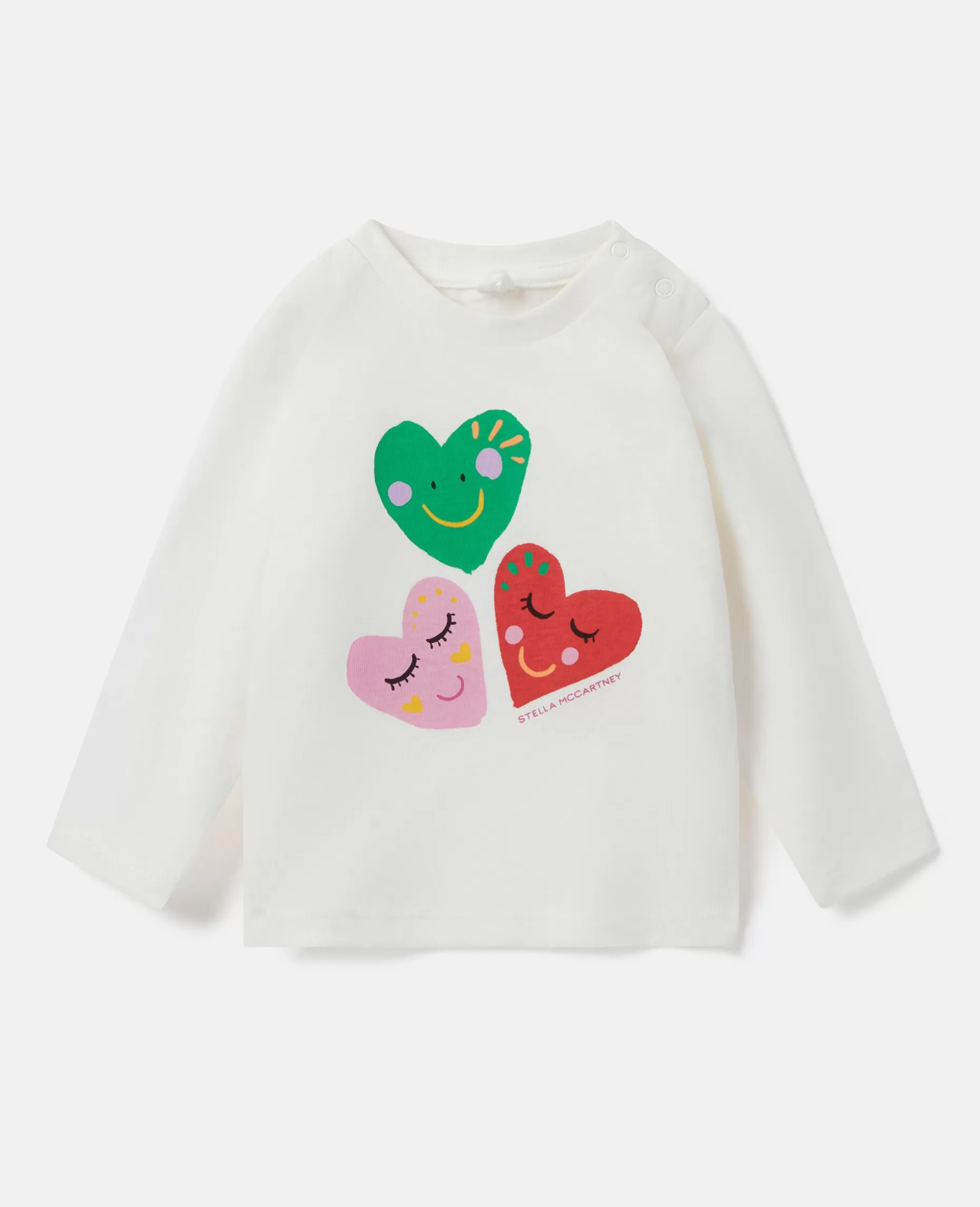 Langaermet T-Shirt Med Smilende Hjertemotiv^Stella McCartney Cheap