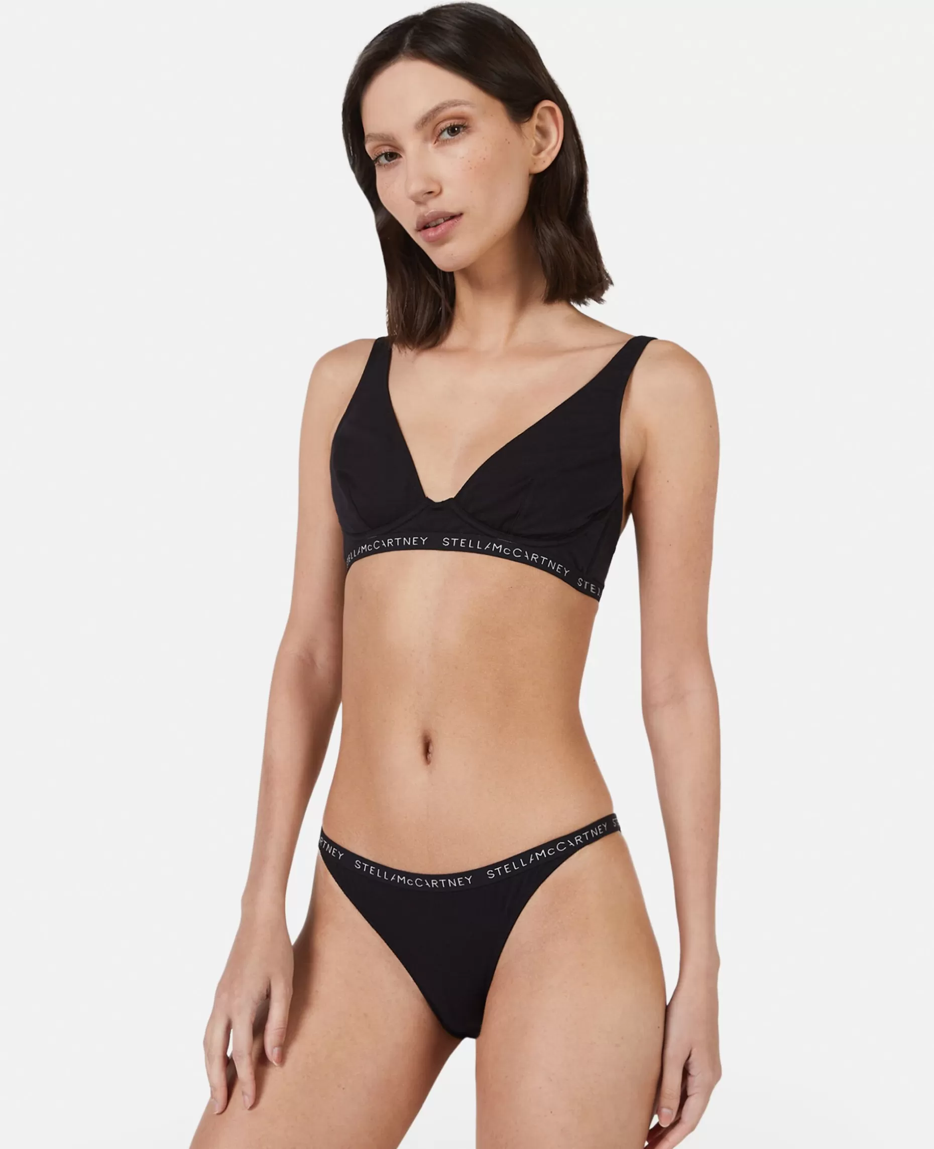 Logo Tape String Bikinitrusser^Stella McCartney New