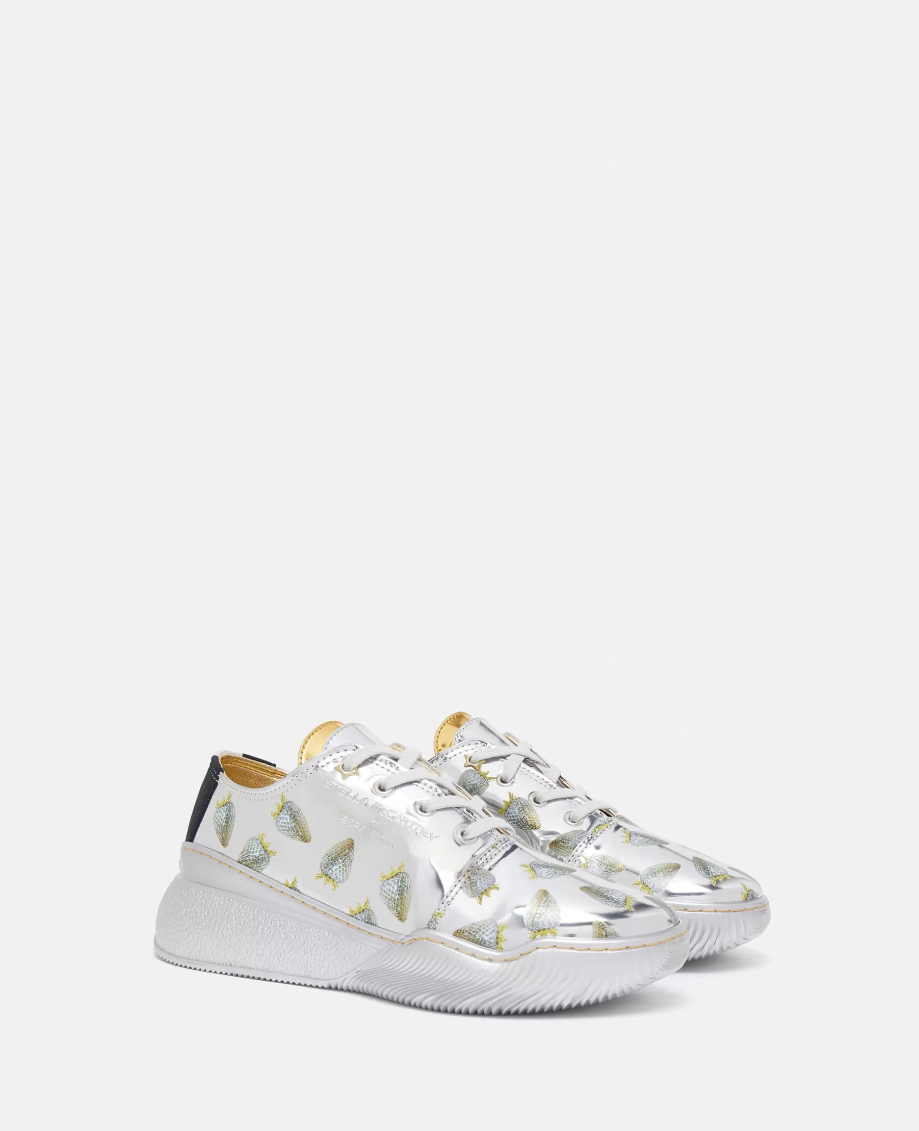 Loop Strawberry-Print Metallic Low-Top Trainers^Stella McCartney Store