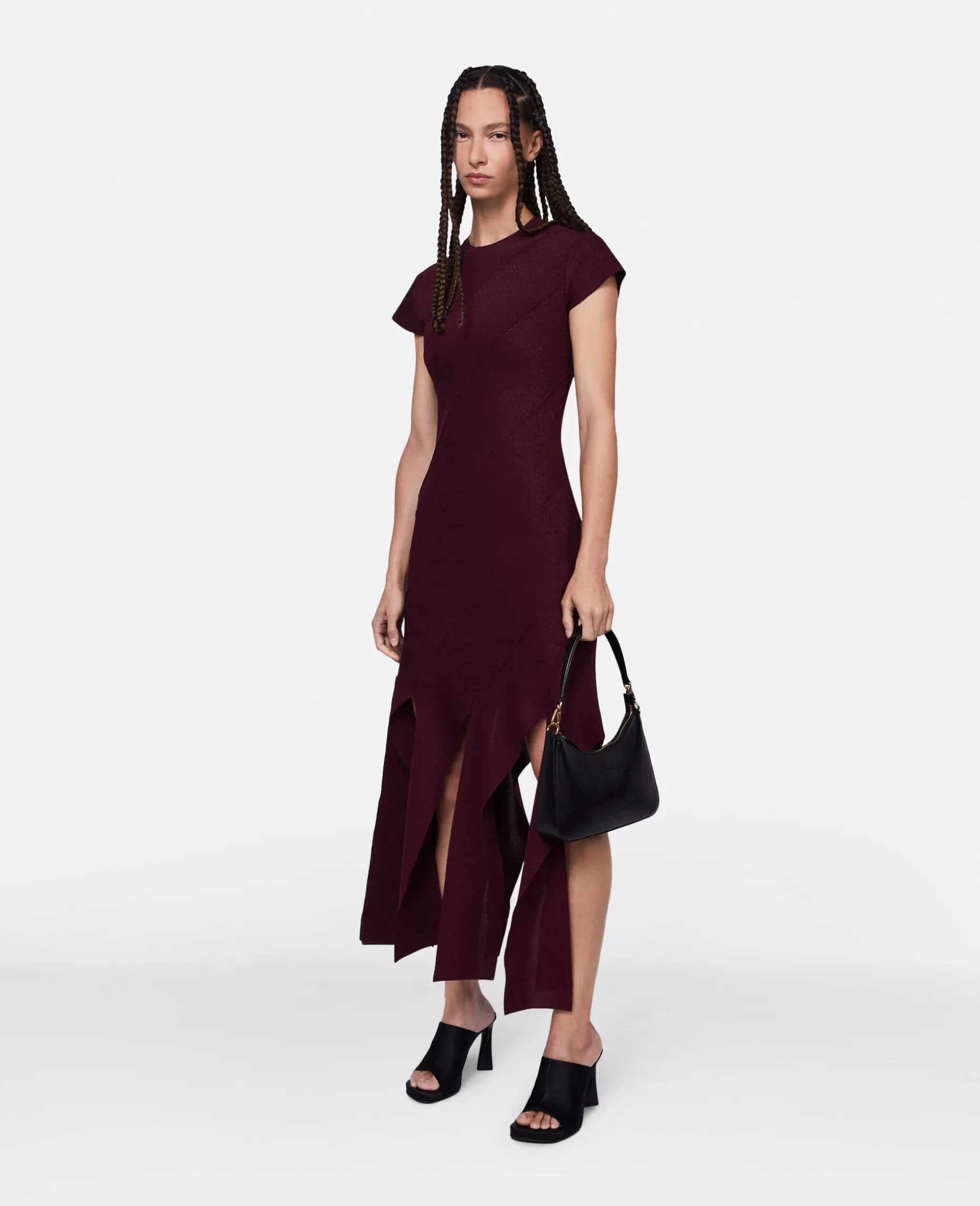 Lurex Ribstrikket Midikjole^Stella McCartney Store