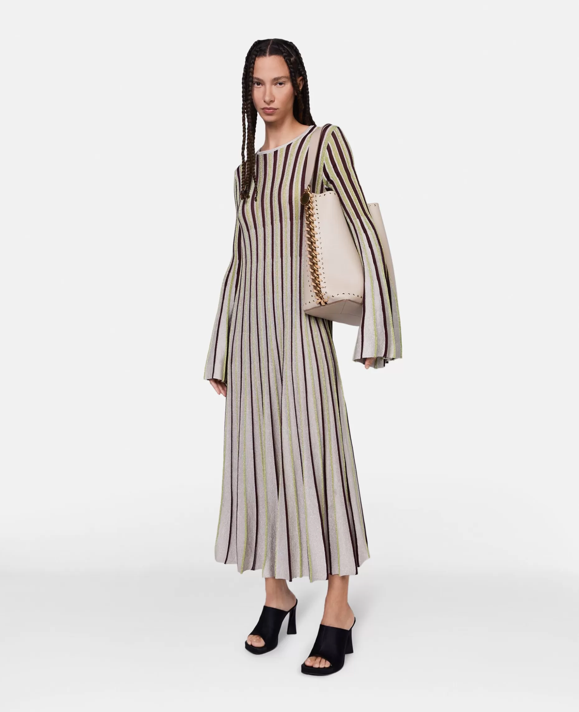 Lurex Ribstrikket Midikjole^Stella McCartney Flash Sale