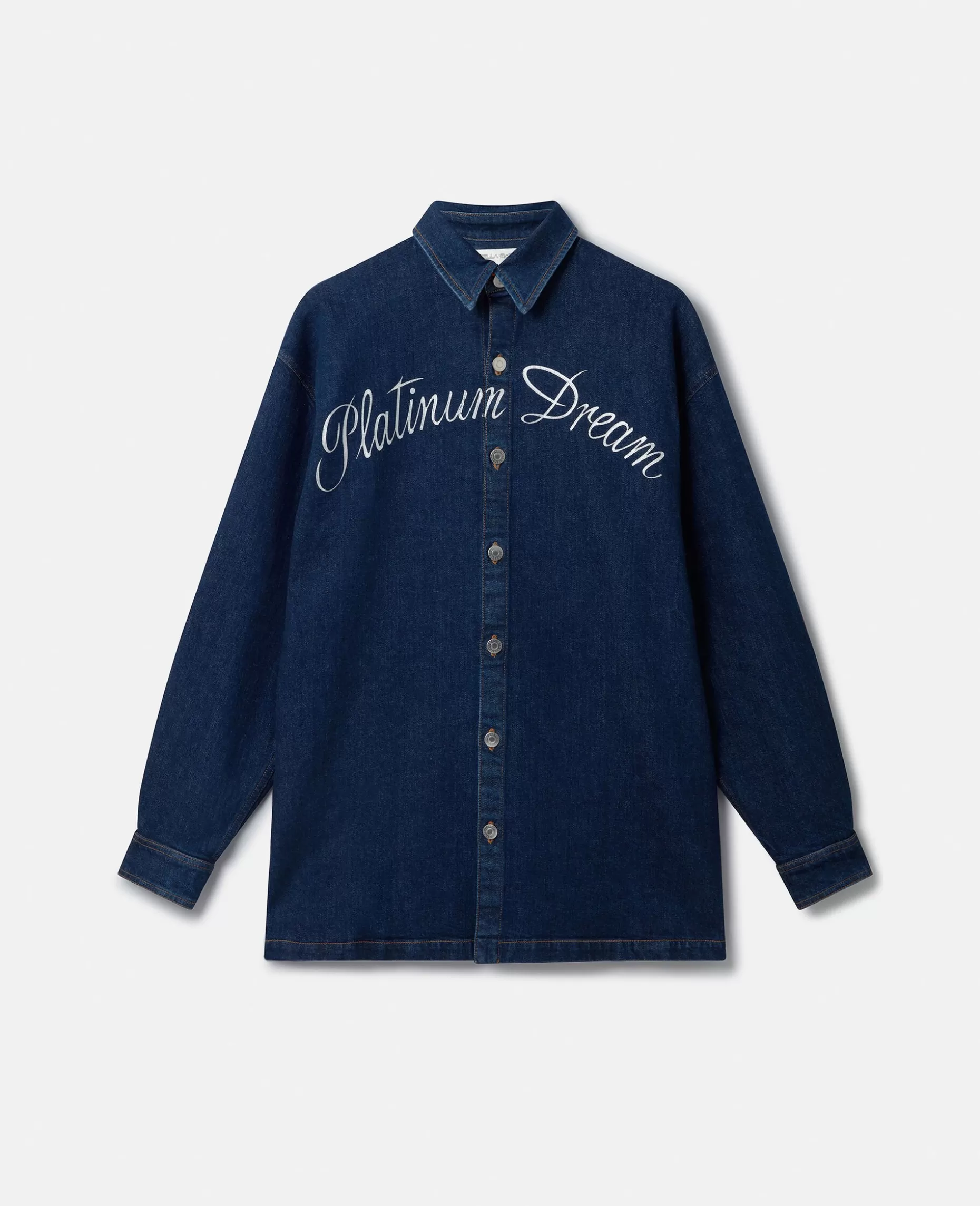 Platinum Dream Broderet Oversized Denimskjorte^Stella McCartney Fashion