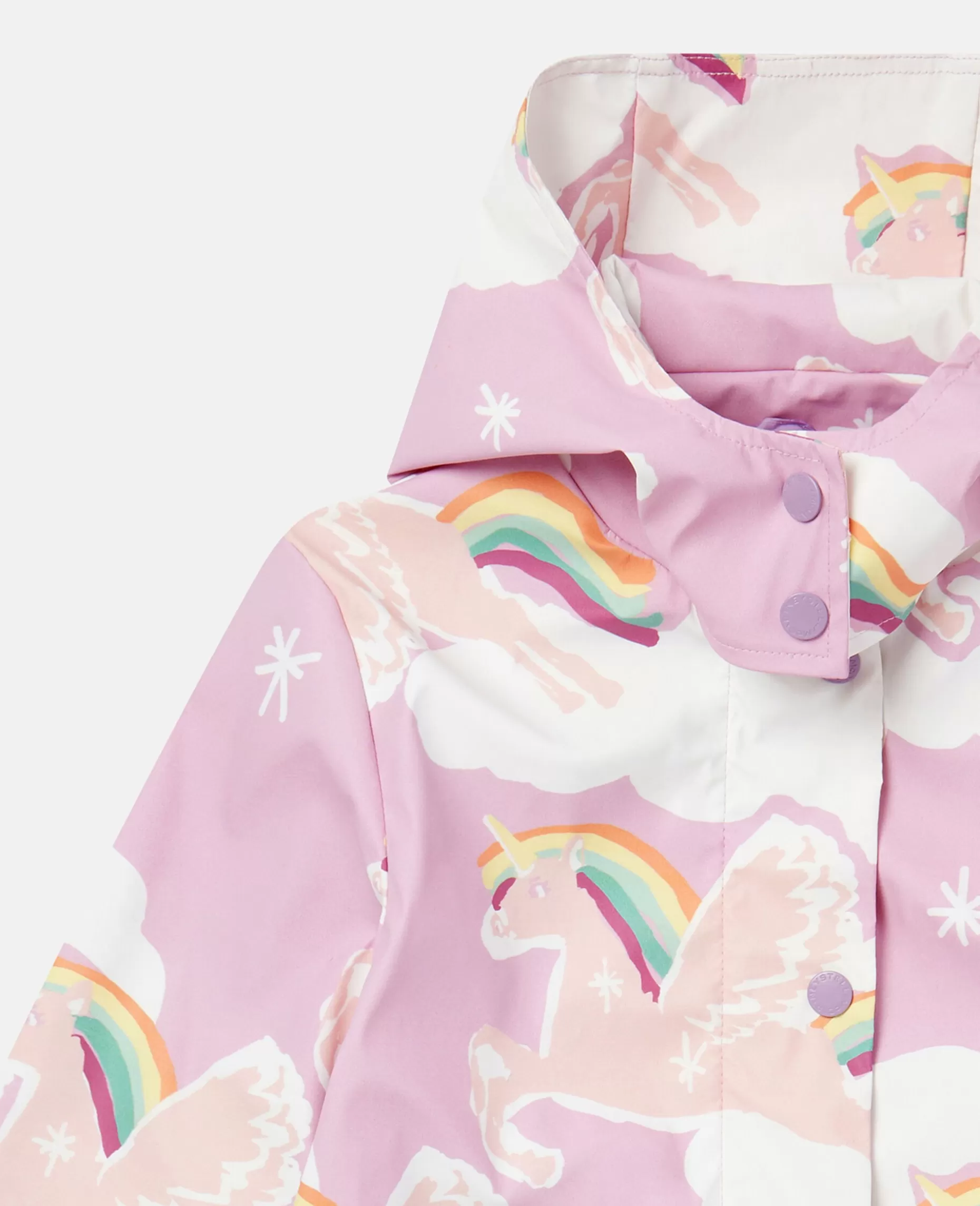 Rainbow Unicorn Cloud Print Haette Regnfrakke^Stella McCartney Shop