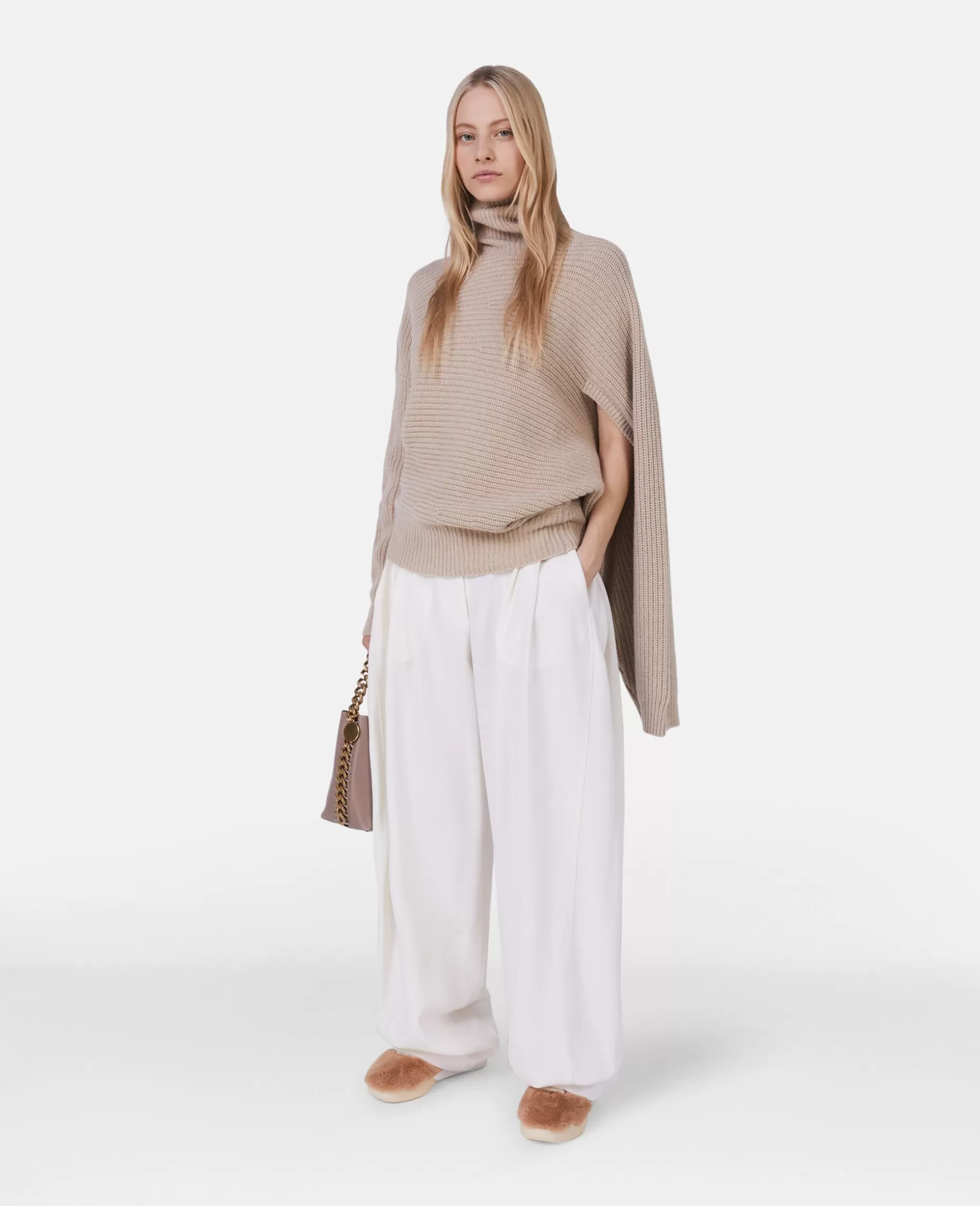 Ribstrikket Regenereret Cashmere Cape Jumper^Stella McCartney Outlet