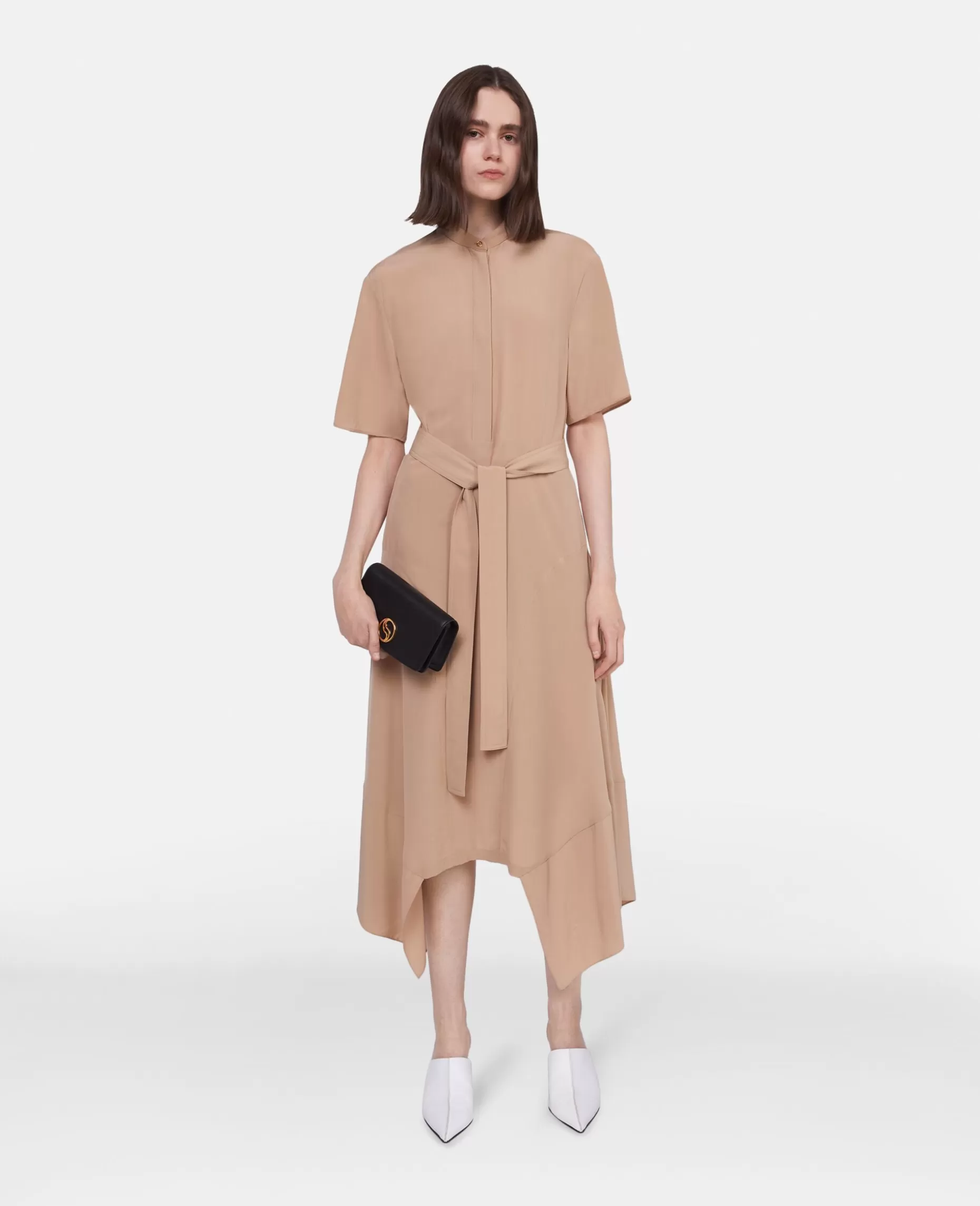 Silke Crepe De Chine Skjortekjole^Stella McCartney Best