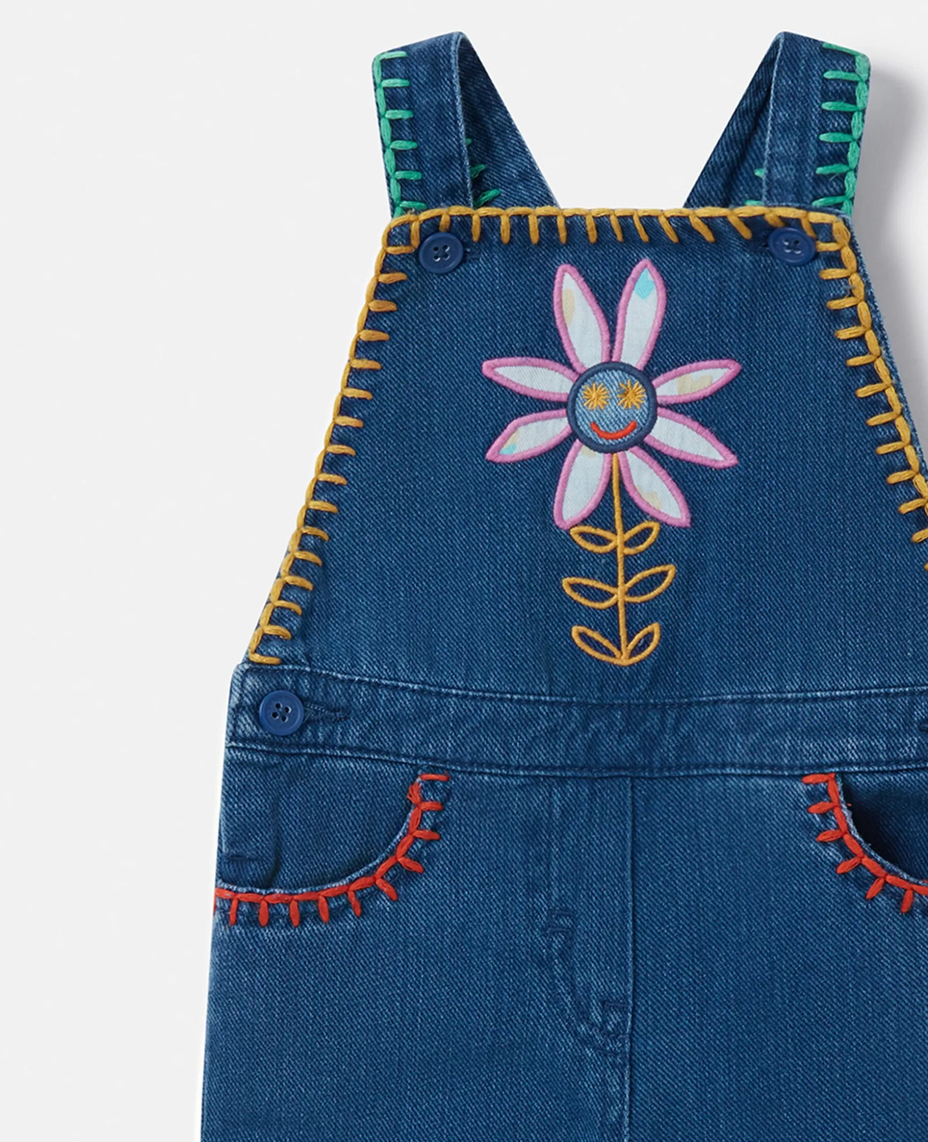 Smilende Blomsterbukser I Denim^Stella McCartney Hot