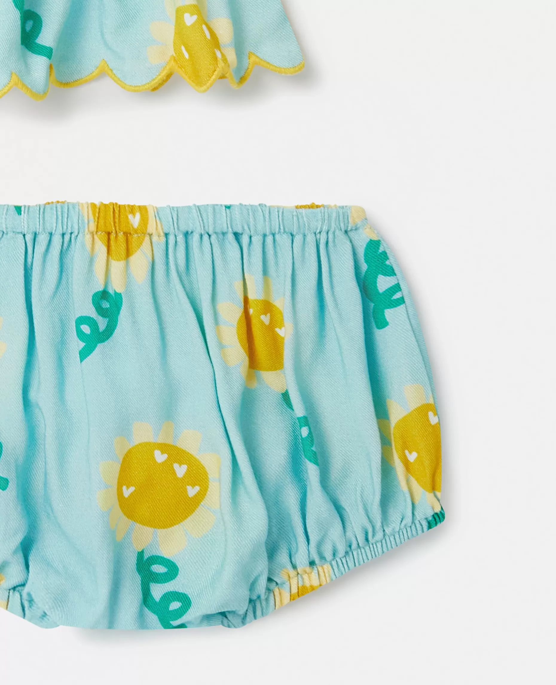Solsikke Print Aermelos Kjole Og Bloomers Saet^Stella McCartney Hot