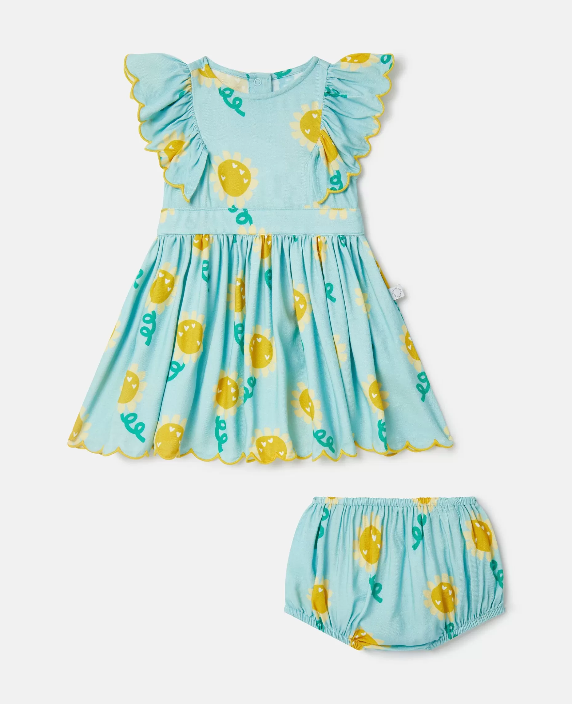 Solsikke Print Aermelos Kjole Og Bloomers Saet^Stella McCartney Hot