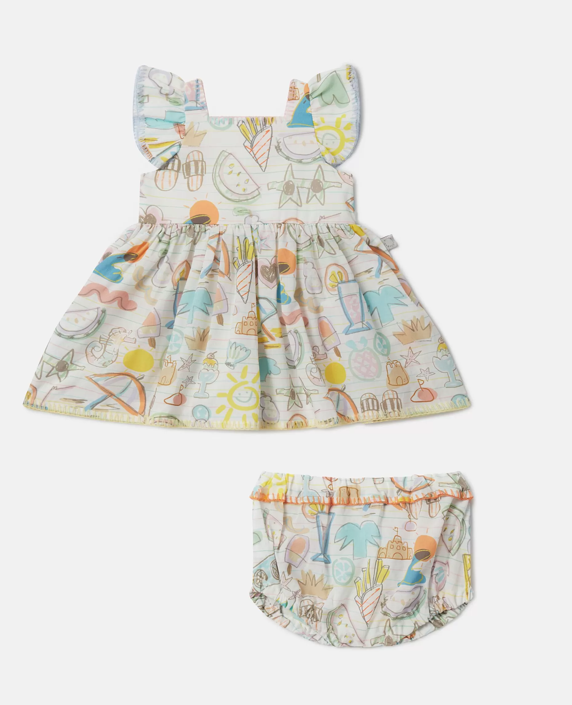 Sommer Doodles Print Kjole Og Bloomers Saet^Stella McCartney Cheap