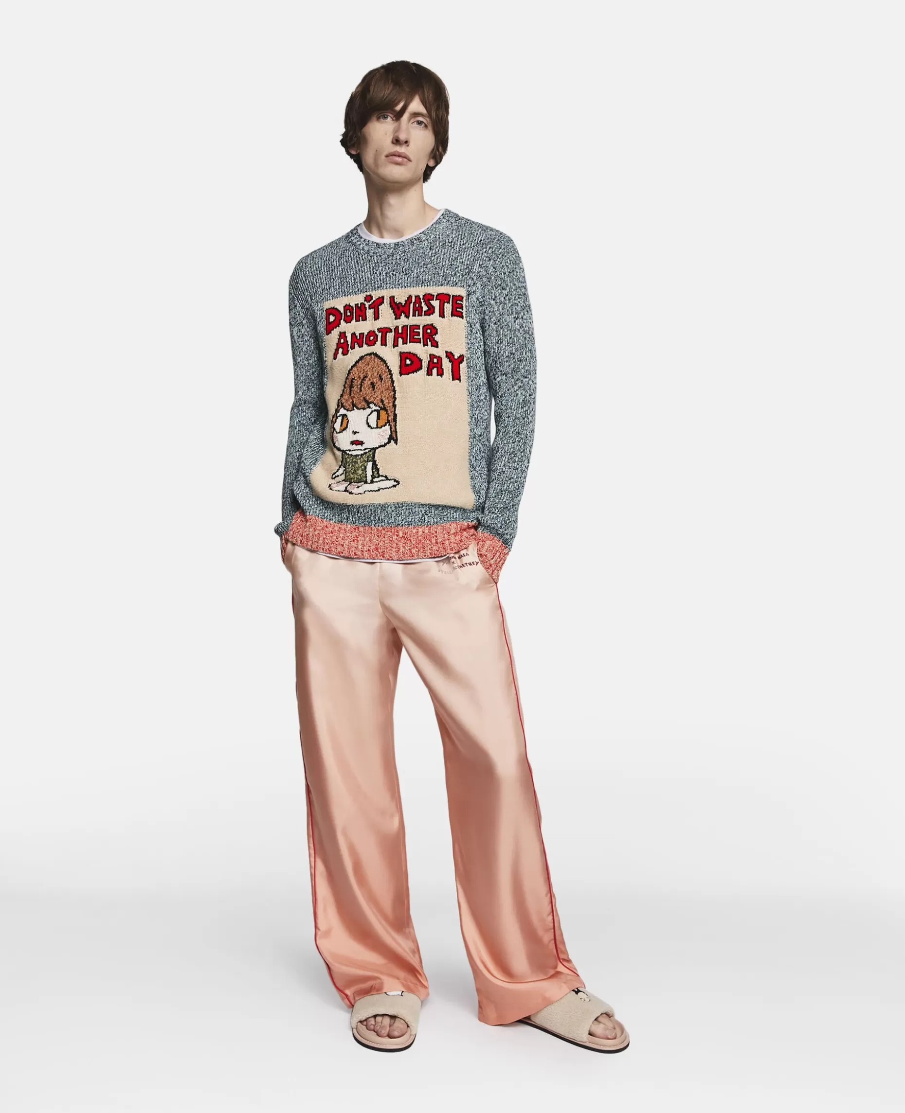 Spild Ikke Another Day' Slogan Striktroje I Bomuld^Stella McCartney Best Sale