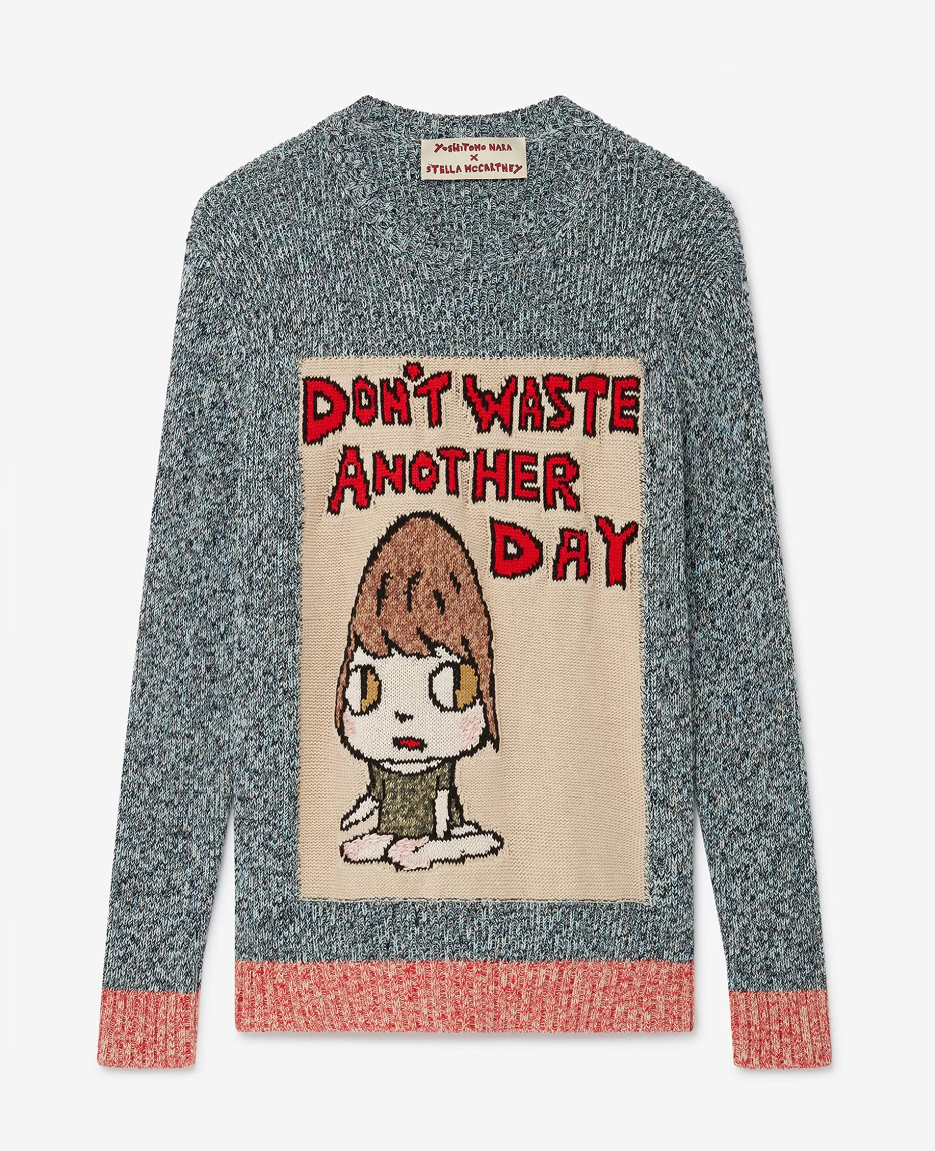 Spild Ikke Another Day' Slogan Striktroje I Bomuld^Stella McCartney Best Sale