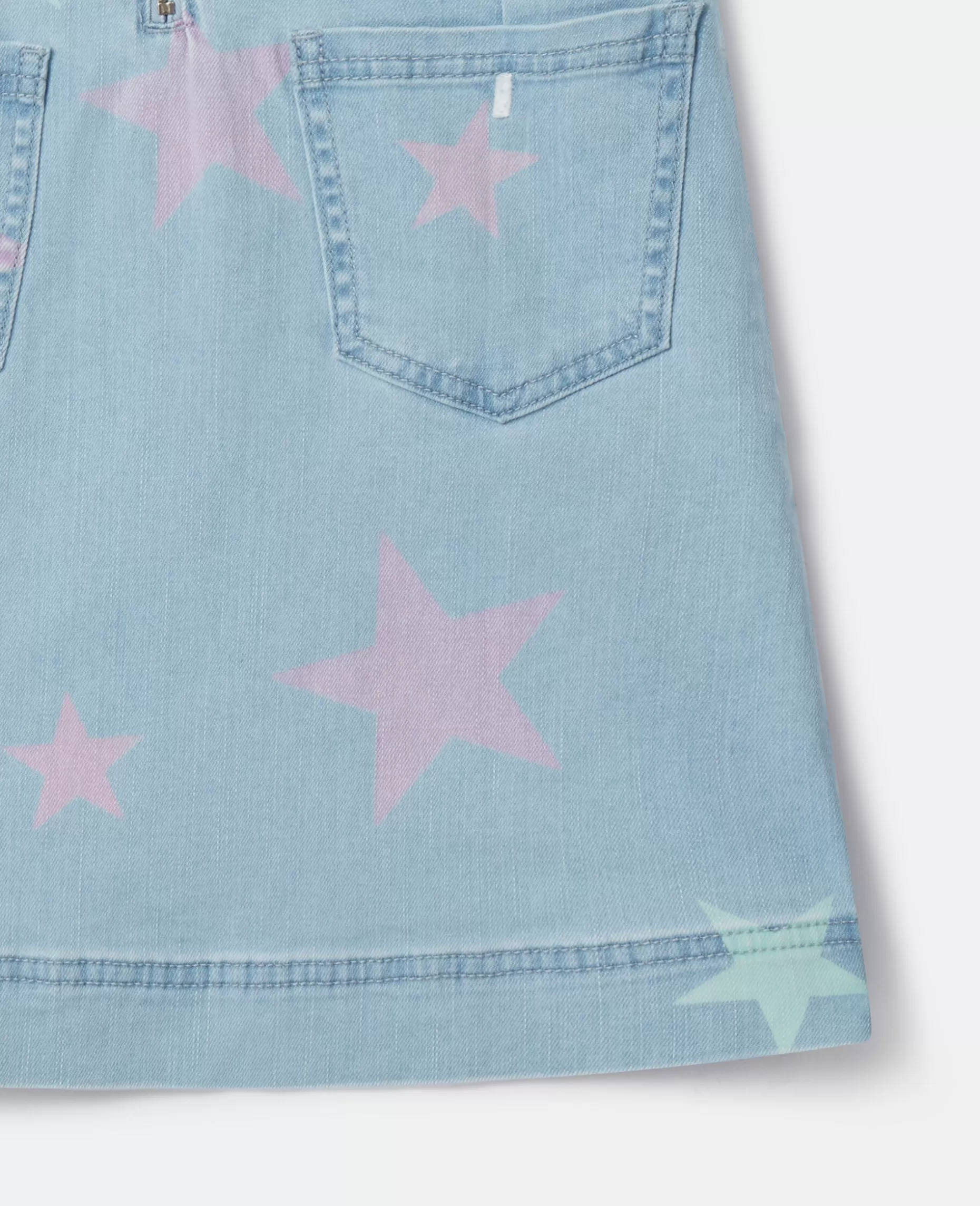 Stella Star Print Denim T-Shirt Kjole^Stella McCartney Shop