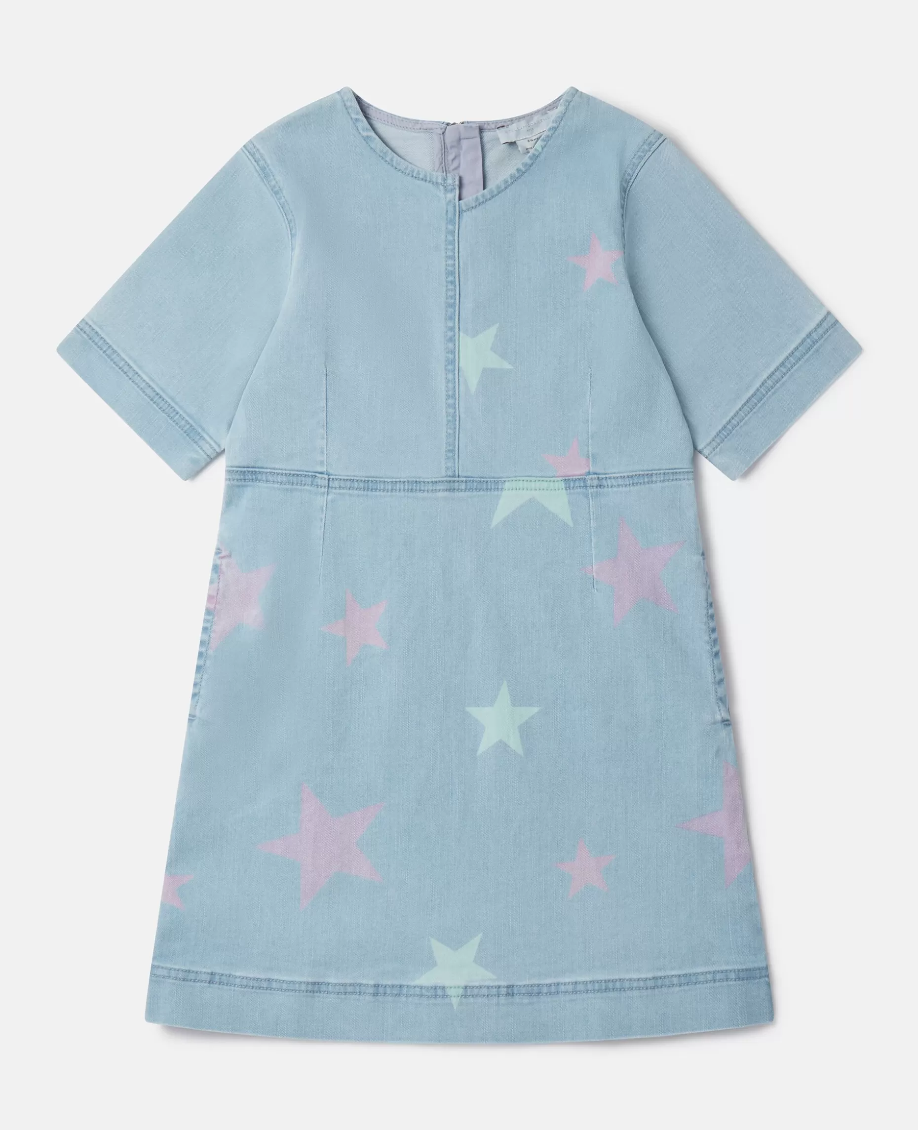 Stella Star Print Denim T-Shirt Kjole^Stella McCartney Shop