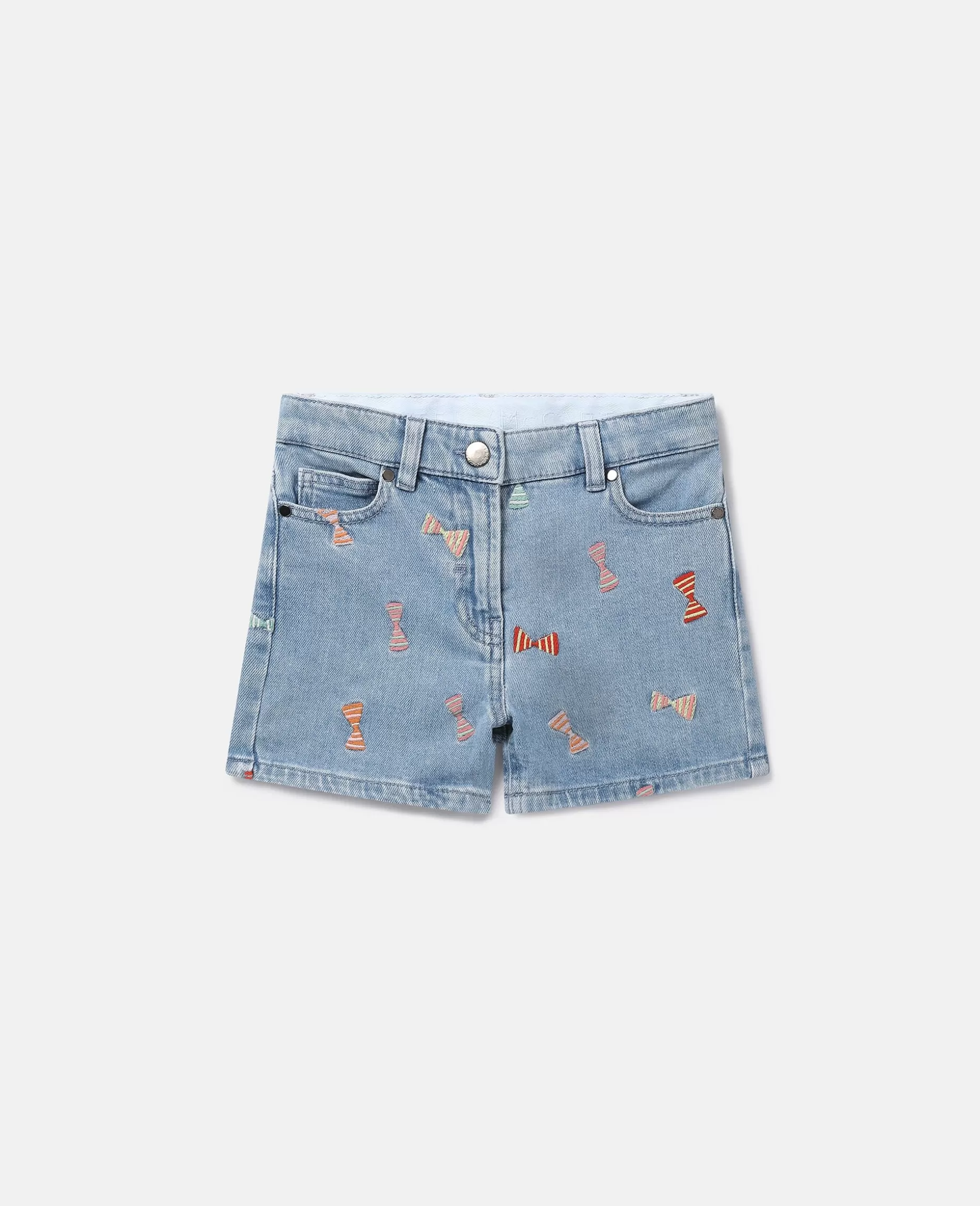 Stribede Denimshorts Med Slojfeprint^Stella McCartney Fashion