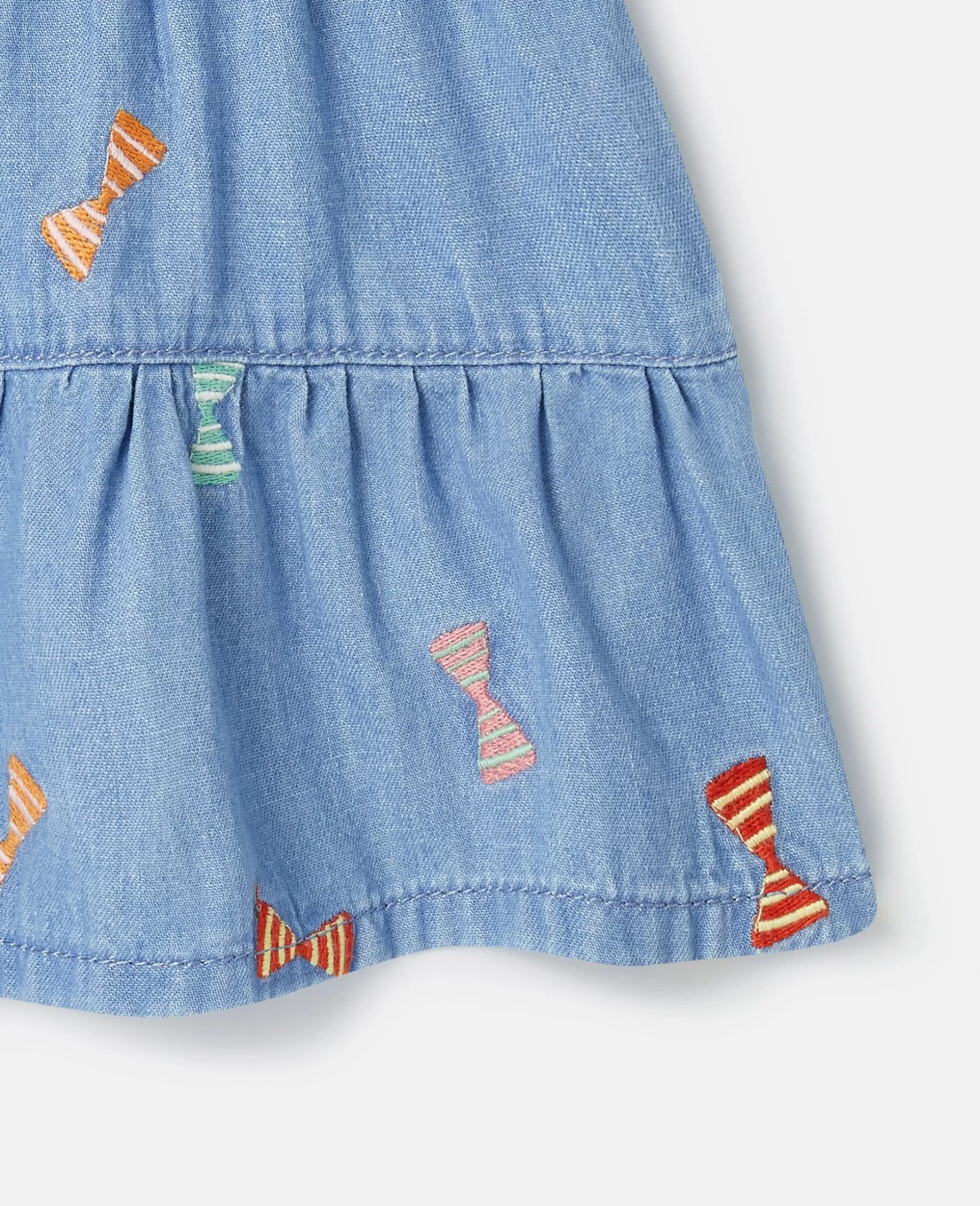 Stribet Denimkjole Med Slojfetryk^Stella McCartney Outlet