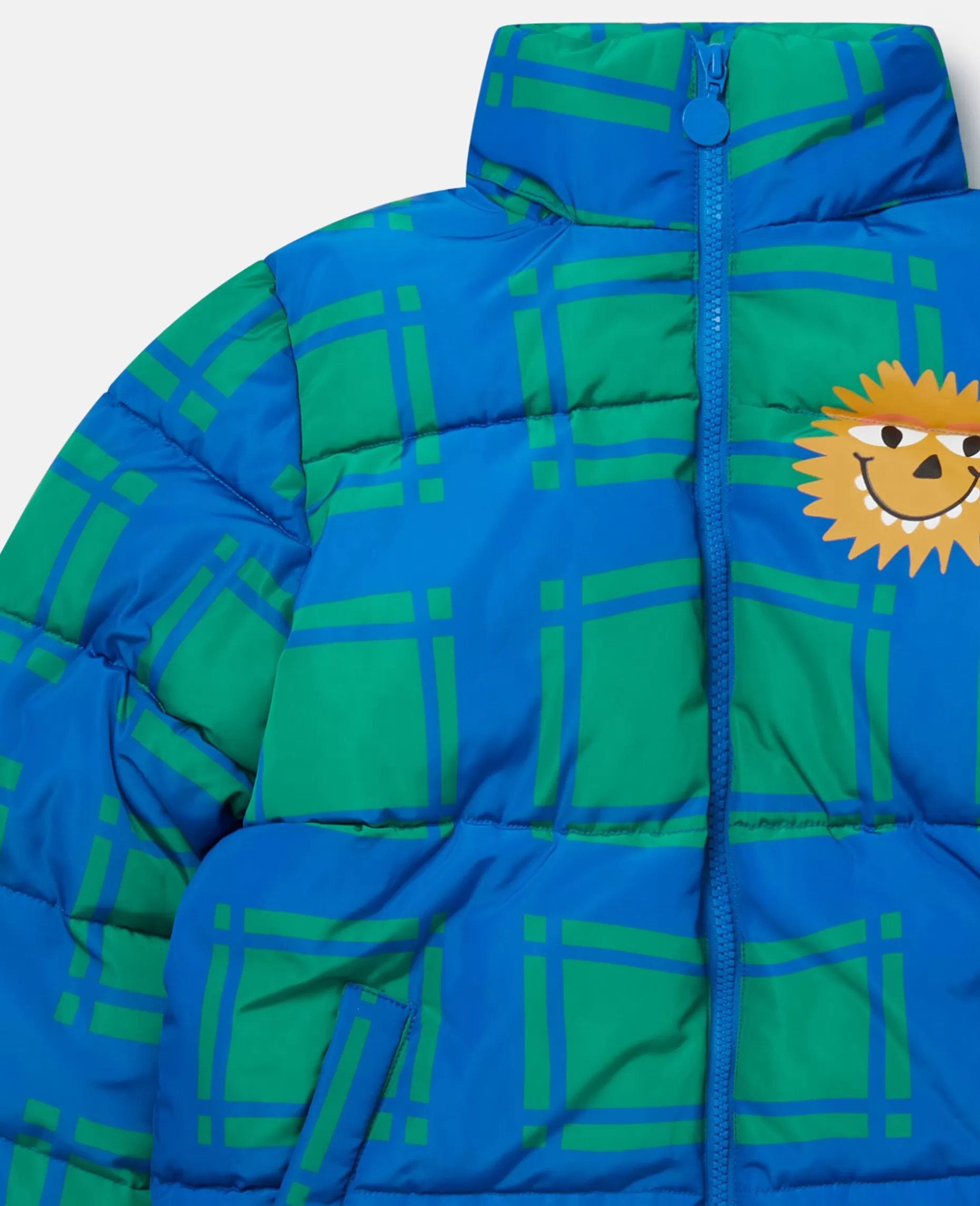 Sunshine Face Checked Puffer Coat^Stella McCartney Flash Sale