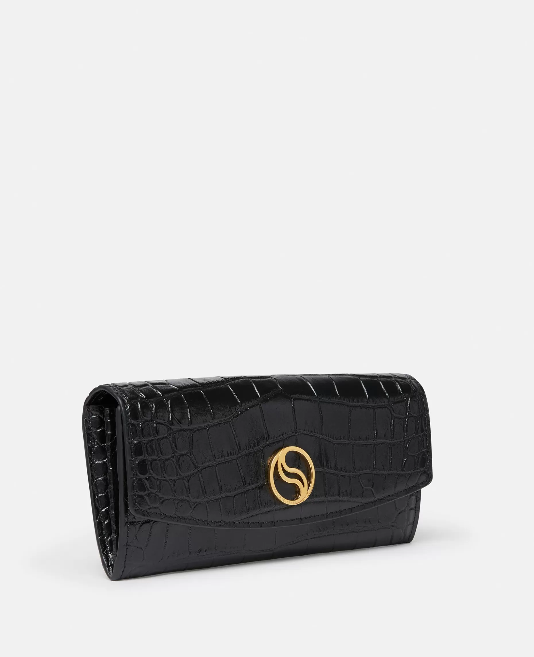 S-Wave Croc-Effect Continental Tegnebog^Stella McCartney Hot