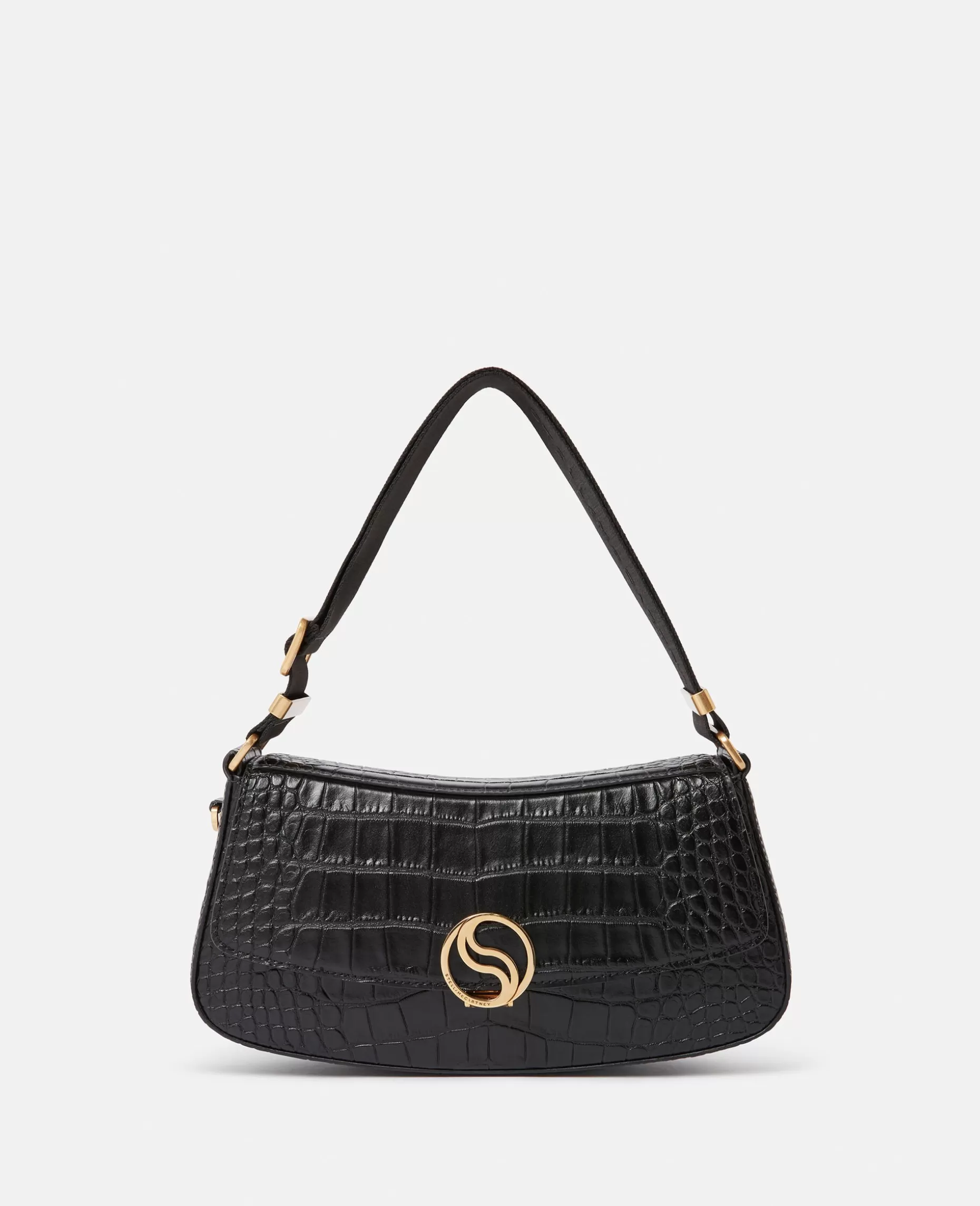 S-Wave Croc-Effect Praeget Skuldertaske^Stella McCartney Clearance