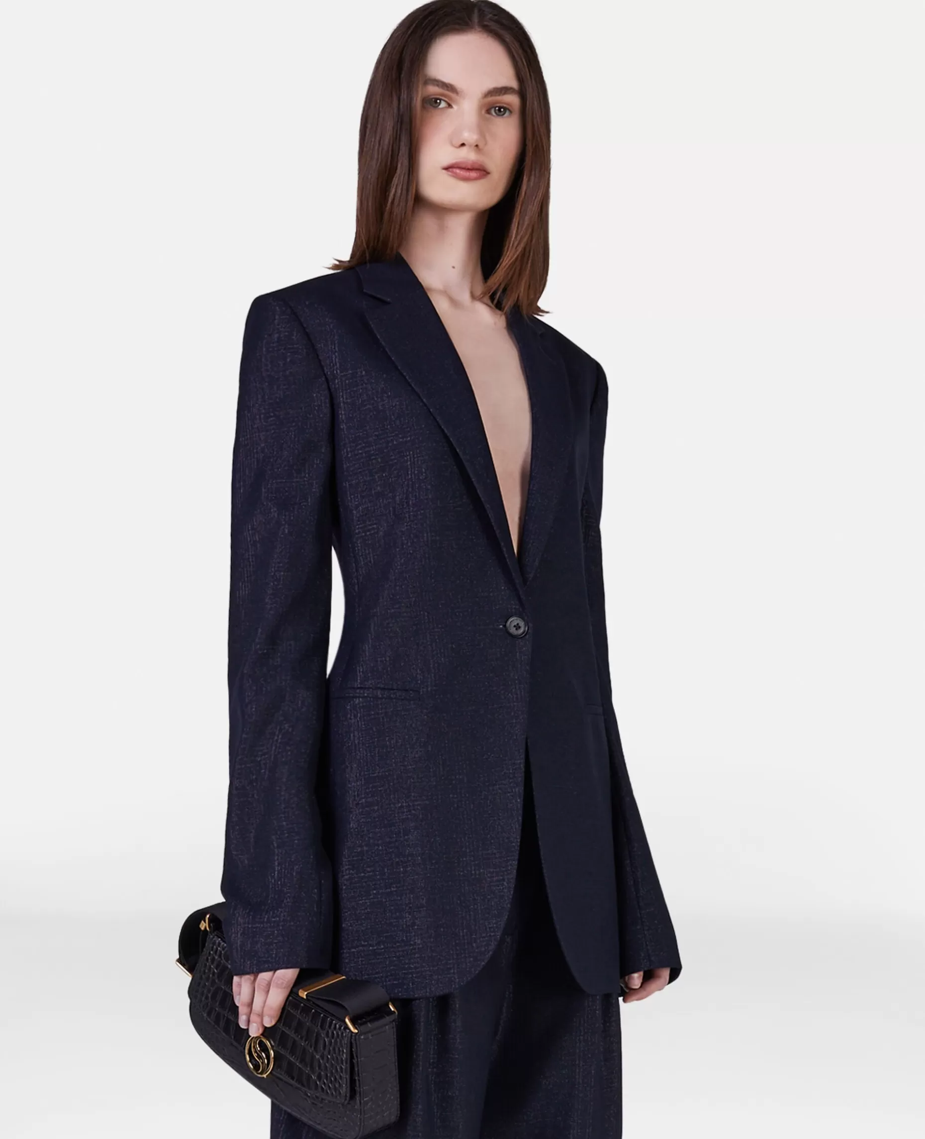 S-Wave Croc-Effect Praeget Skuldertaske^Stella McCartney Clearance