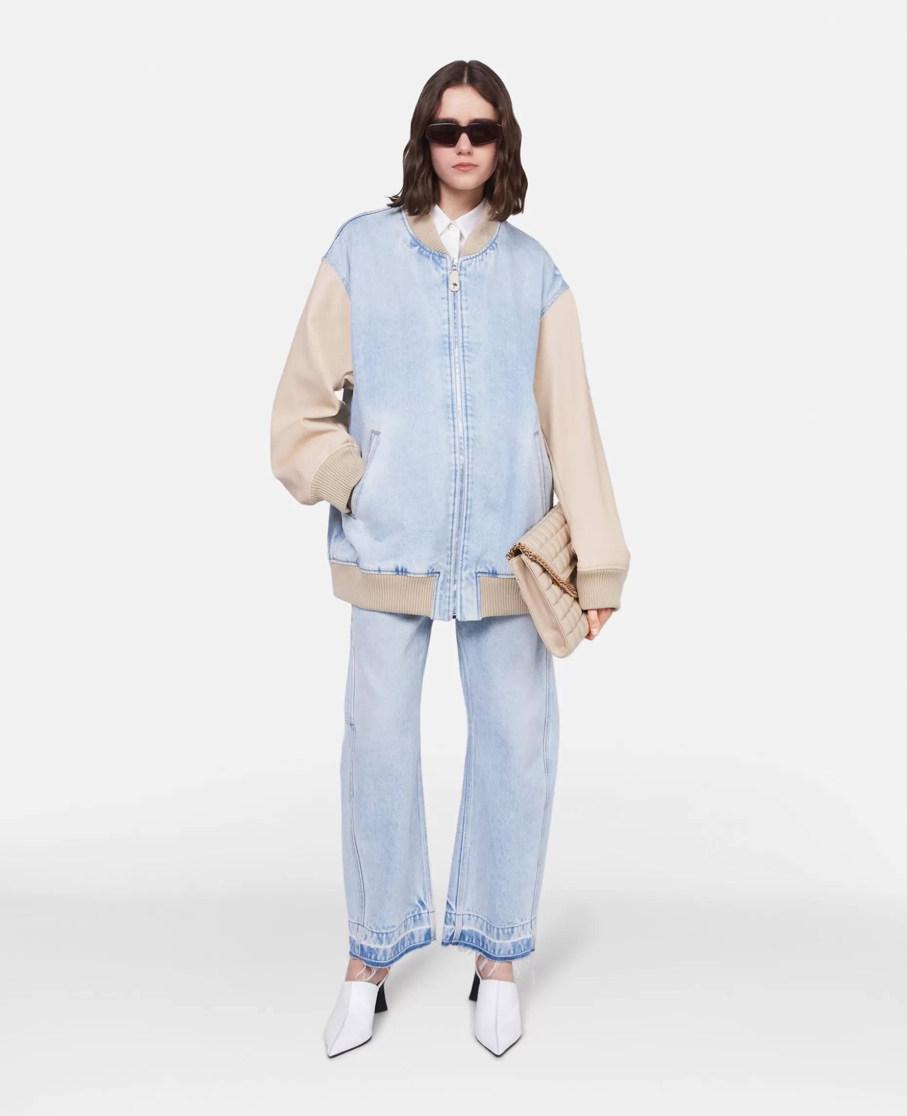 S-Wave Vintage Wash Denim Bomberjakke^Stella McCartney Shop