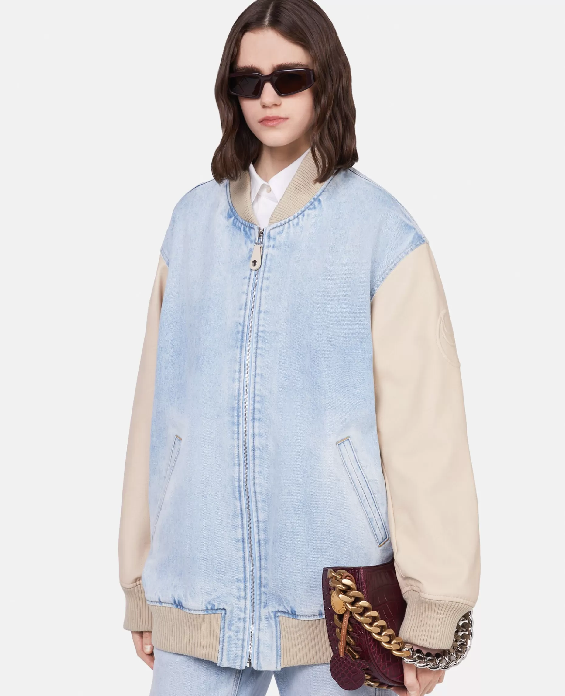 S-Wave Vintage Wash Denim Bomberjakke^Stella McCartney Shop