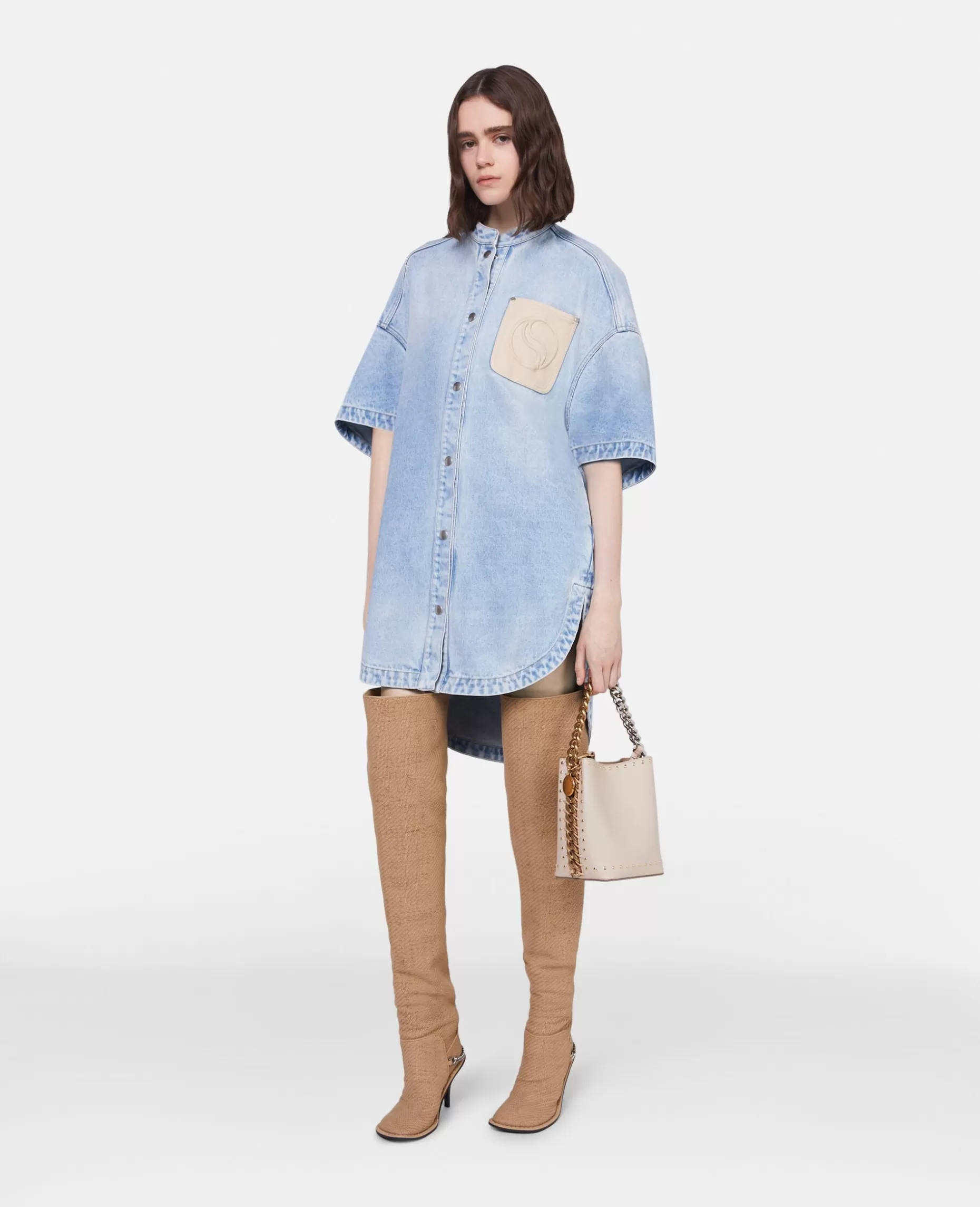 S-Wave Vintage Wash Denimkjole Uden Krave^Stella McCartney New