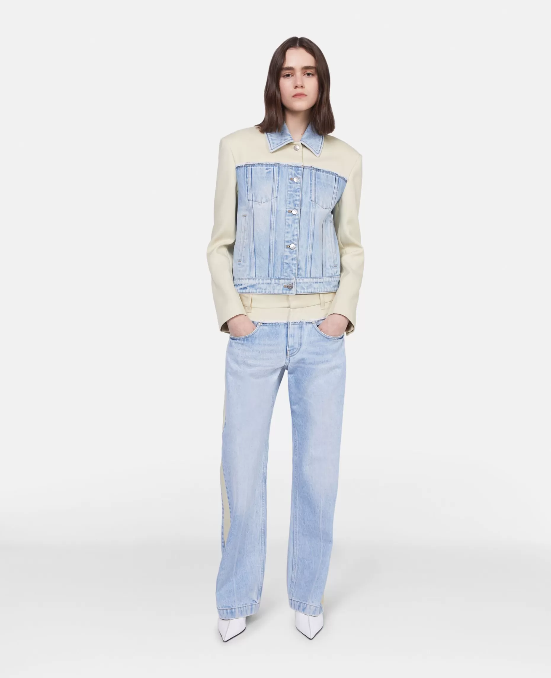 Tofarvede Jeans Med Lige Ben Med Paneler^Stella McCartney Store
