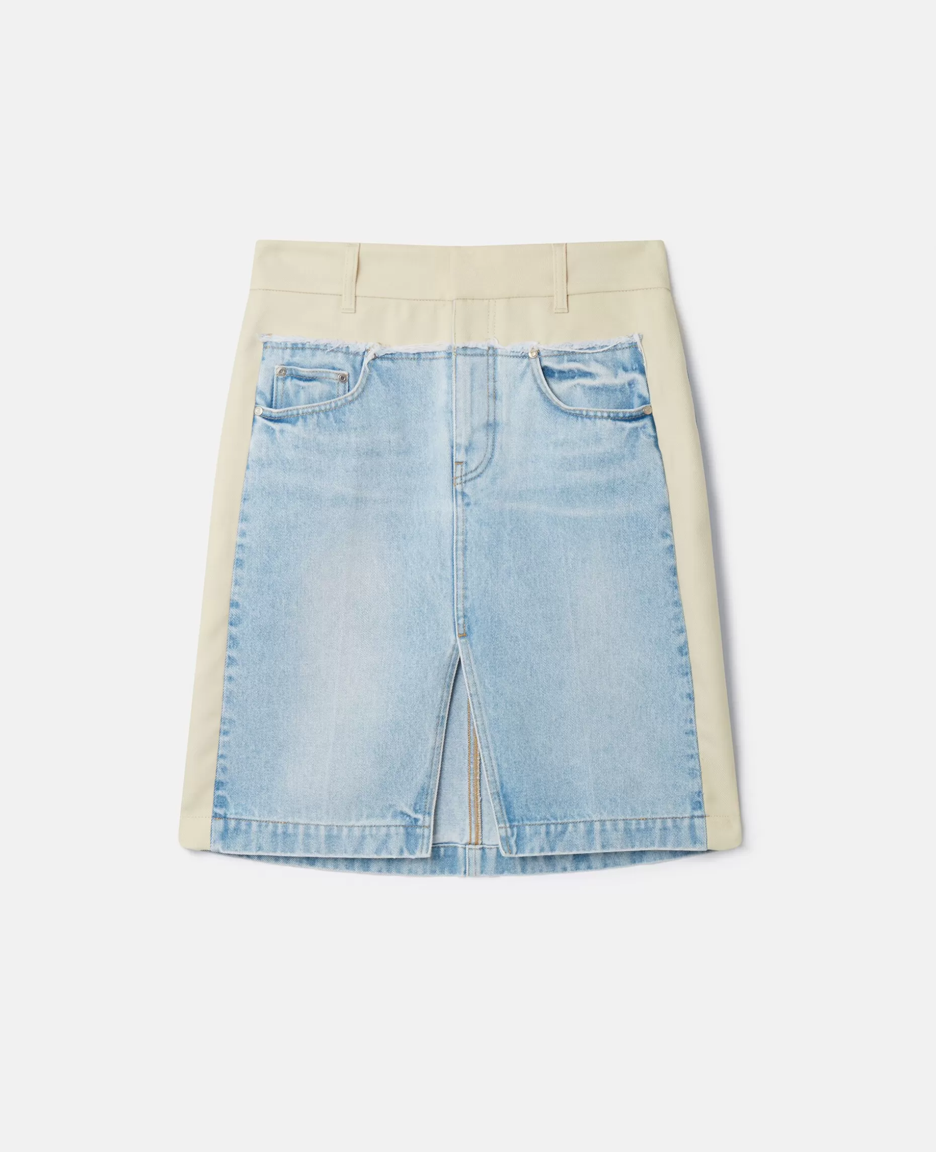 Tofarvet Denimnederdel Med Paneler^Stella McCartney Cheap