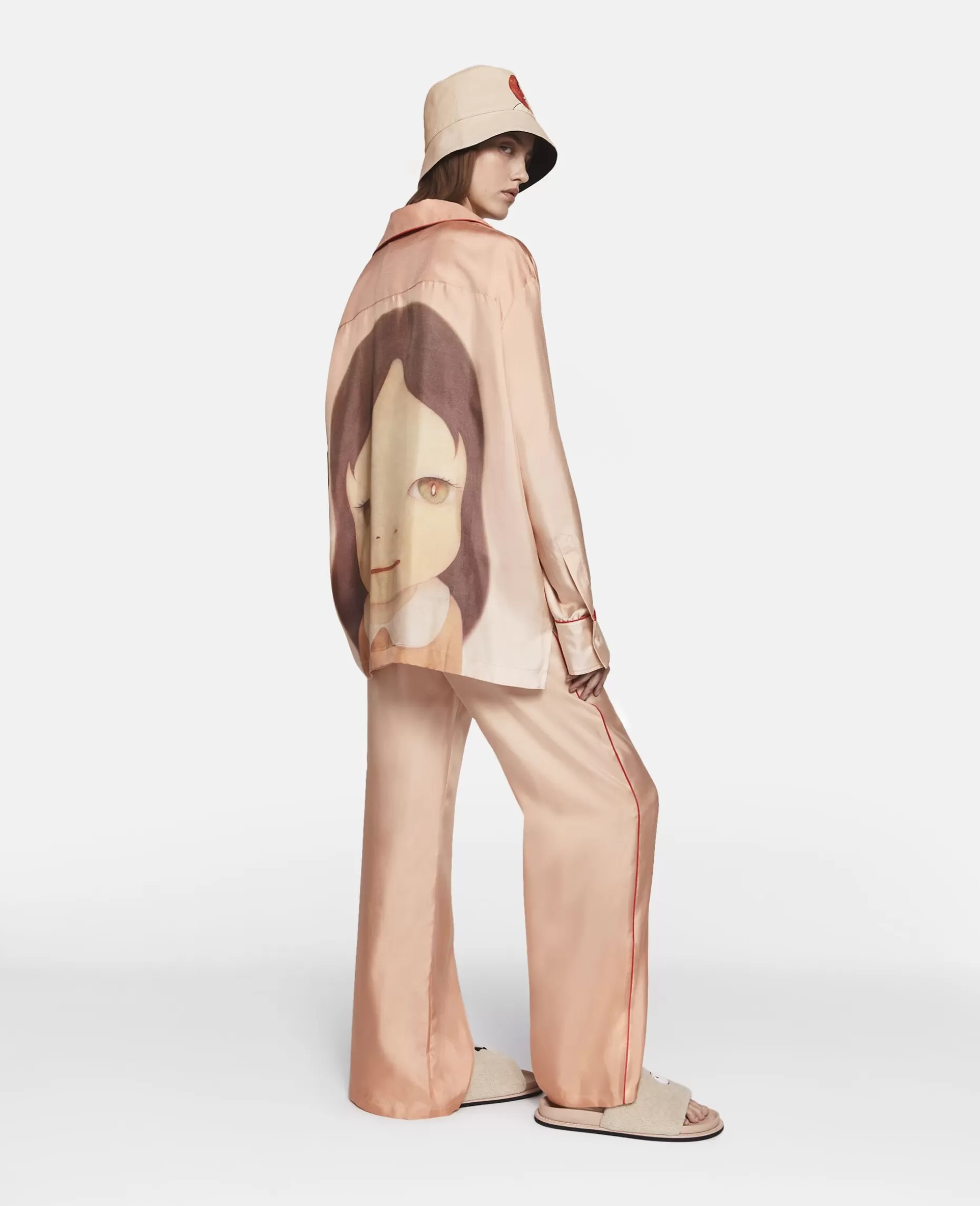 Twins I Print Silk Twill Skjorte^Stella McCartney Flash Sale